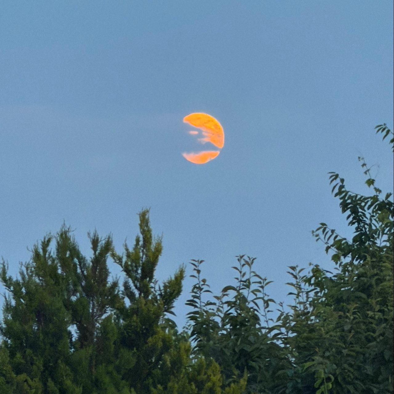 The Moon over Halstenbek, Deutschland — waxing gibbous, Lunar Day 13