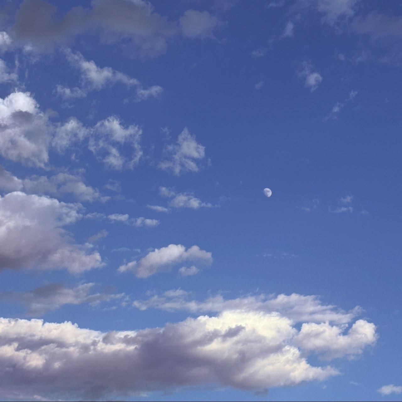 The Moon over El Paso, United States — waxing gibbous, Lunar Day 12