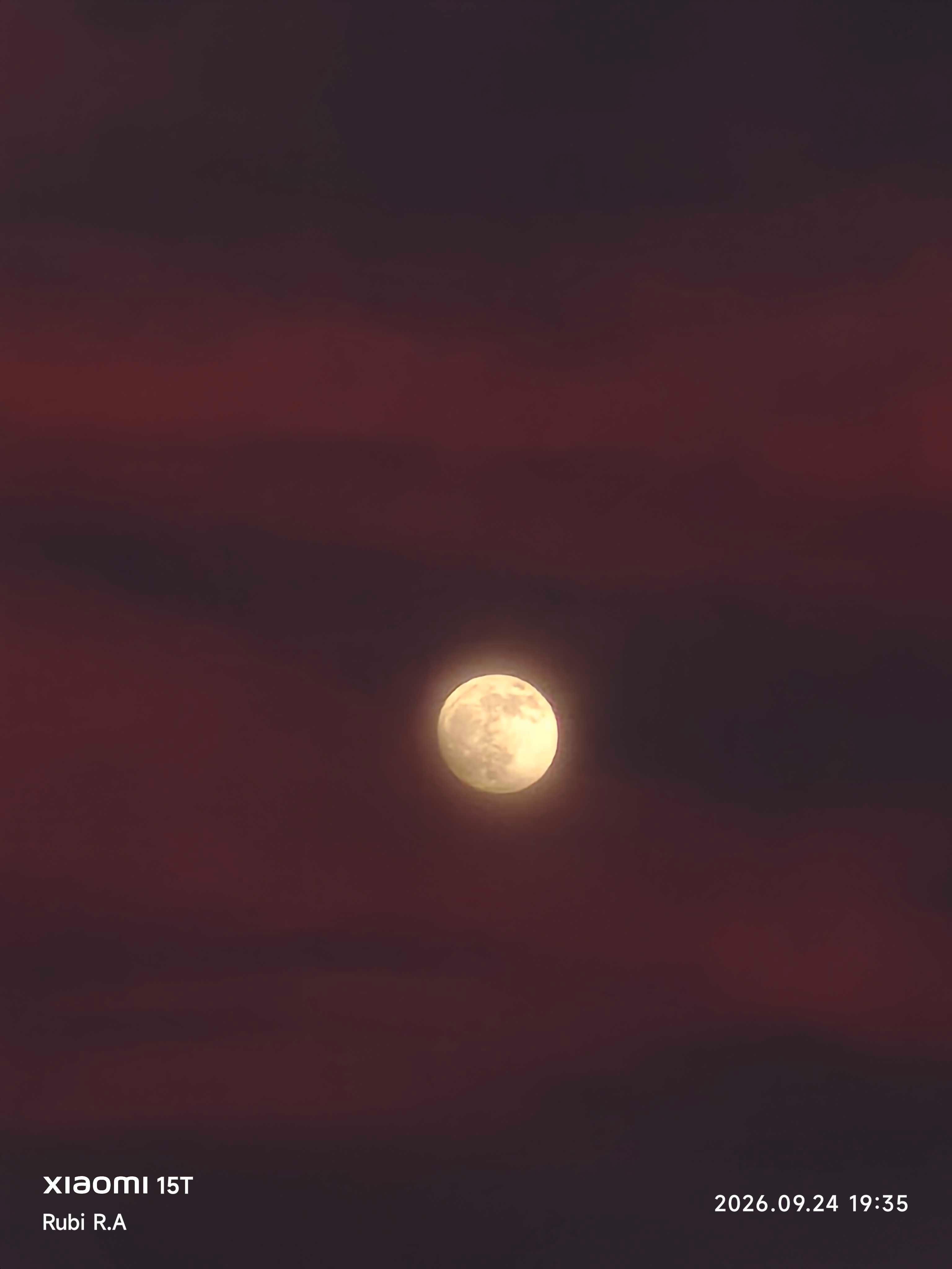 The Moon over Reynosa, México — full moon, Lunar Day 15