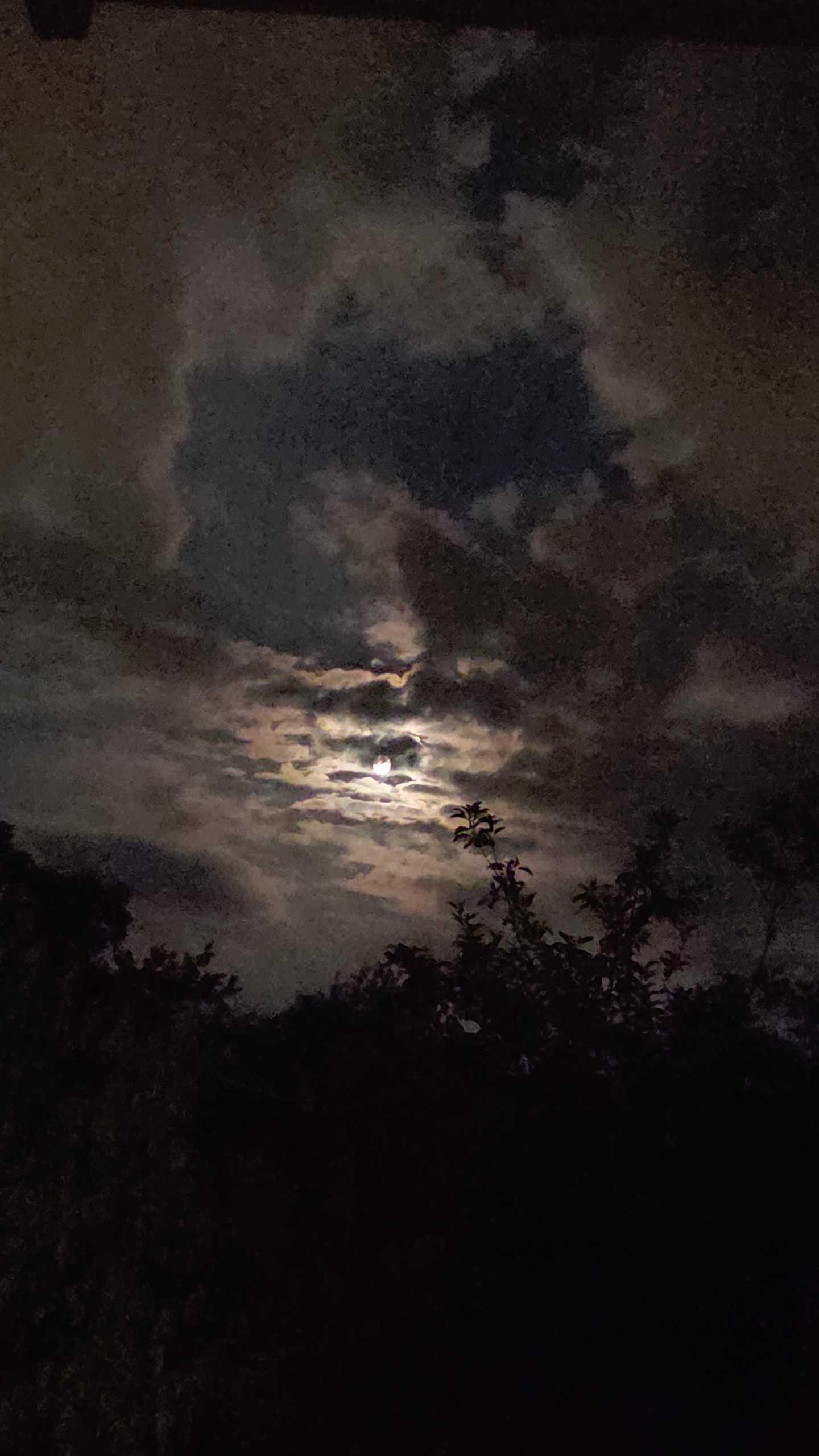 The Moon over West Wodonga, Australia — full moon, Lunar Day 15