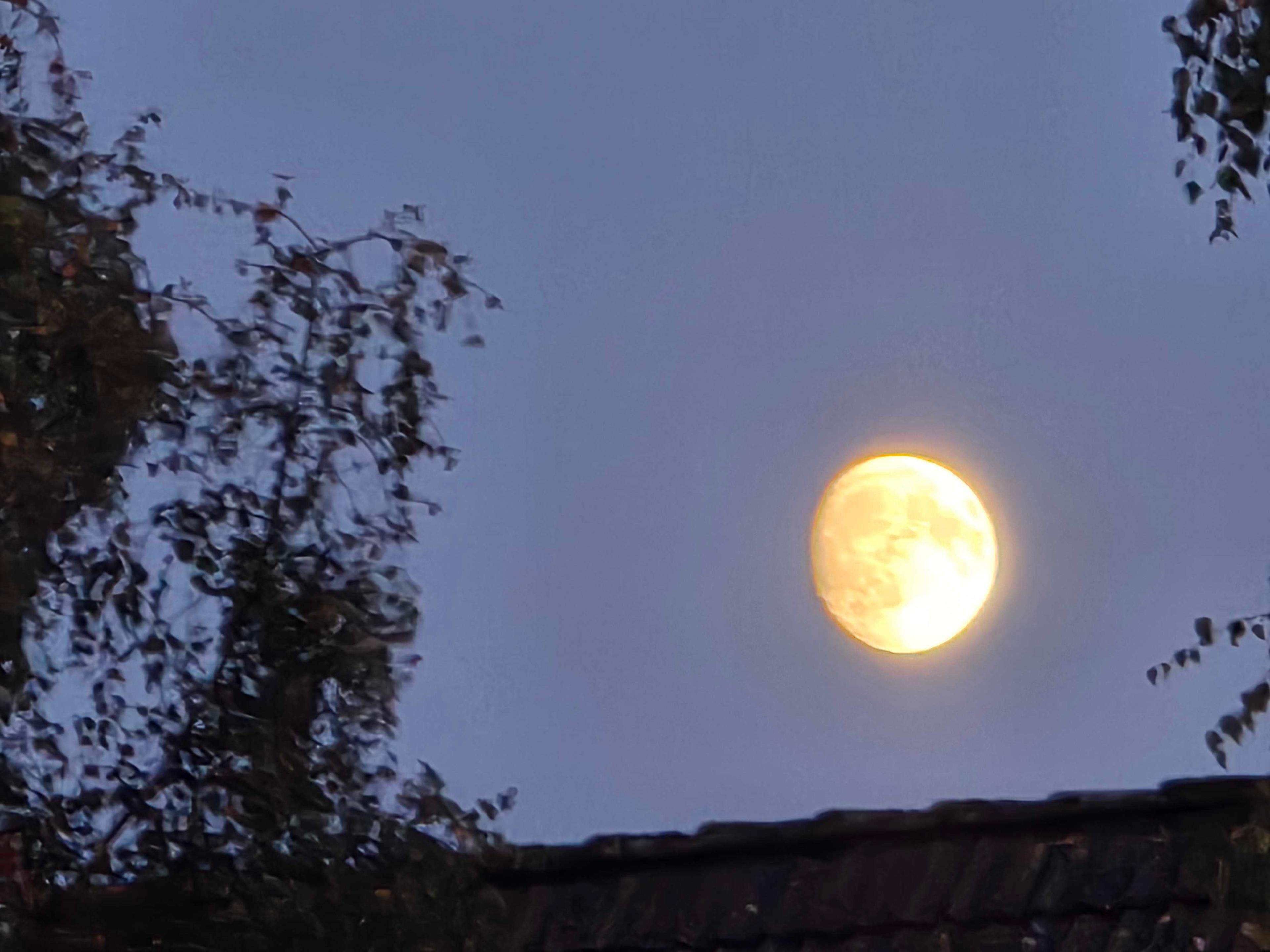 The Moon over Kierspe, Deutschland — waxing gibbous, Lunar Day 14