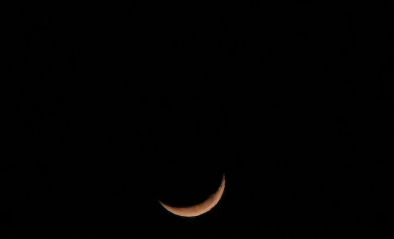 The Moon over Narsinghpur, India — waxing crescent, Lunar Day 4