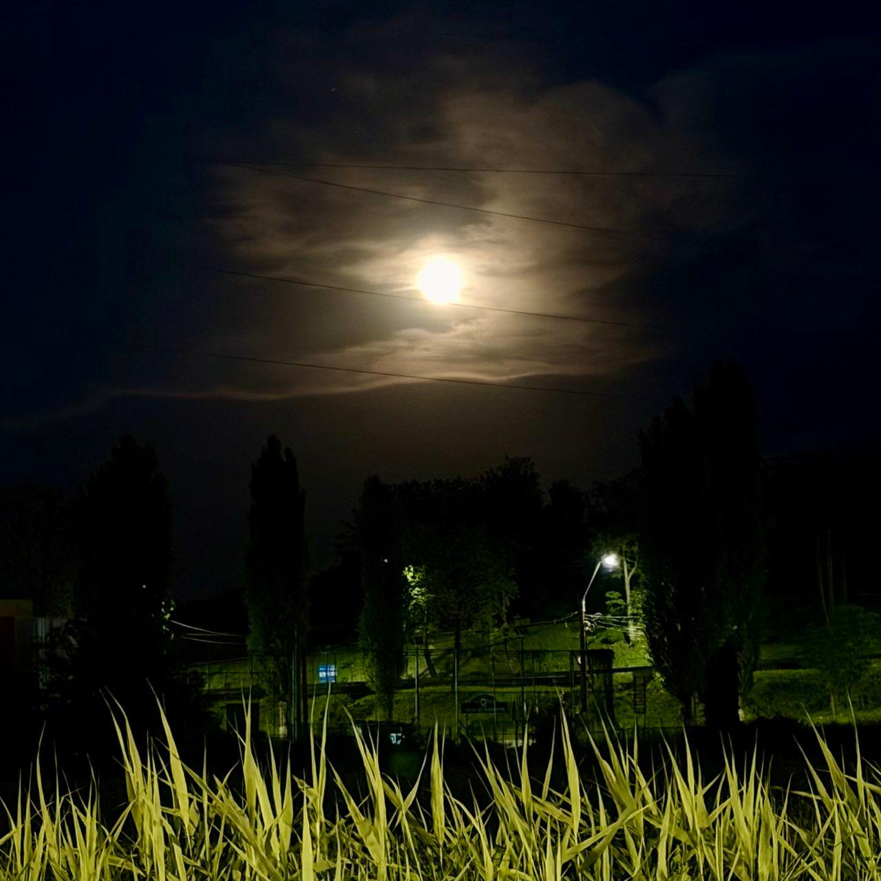 The Moon over Deva, Romania — full moon, Lunar Day 15