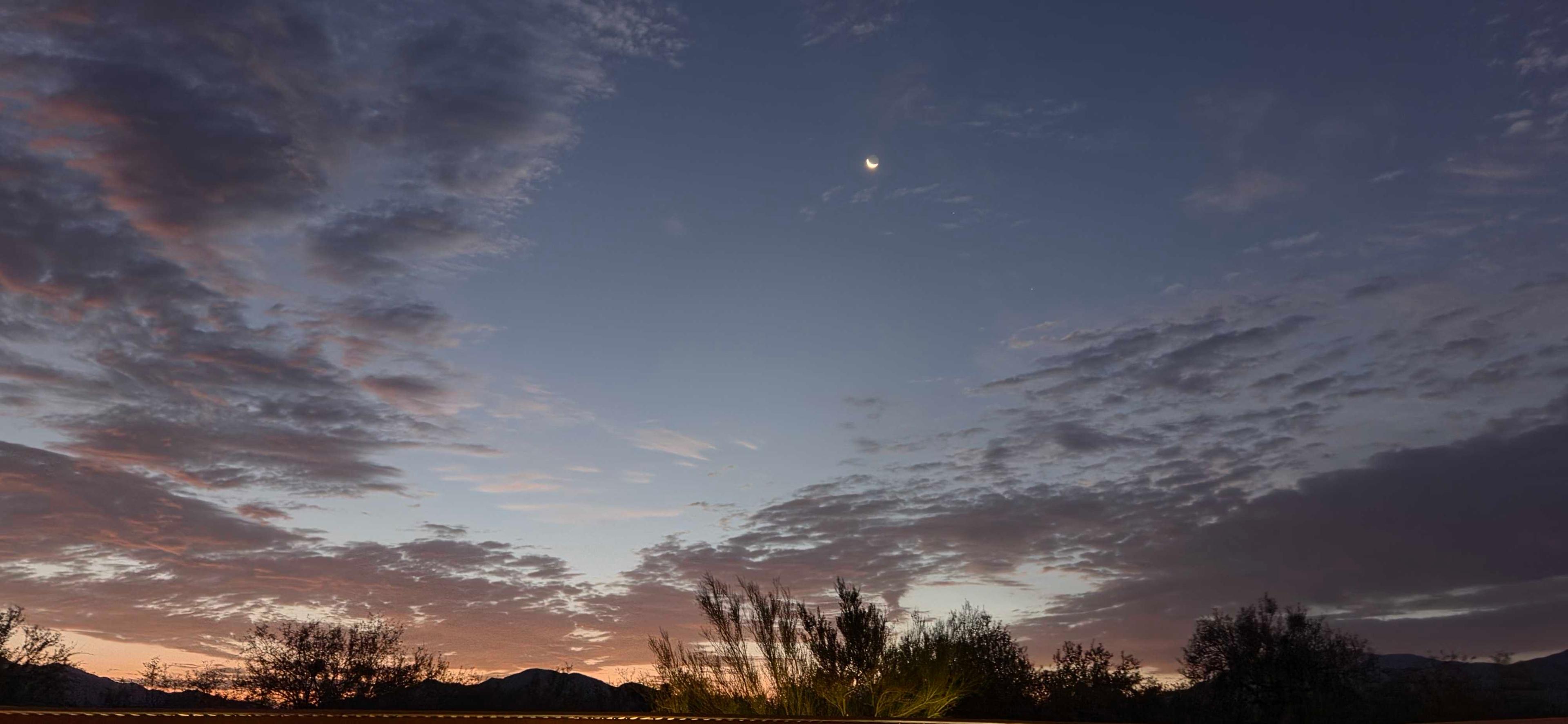 The Moon over Tucson, United States — waning crescent, Lunar Day 27