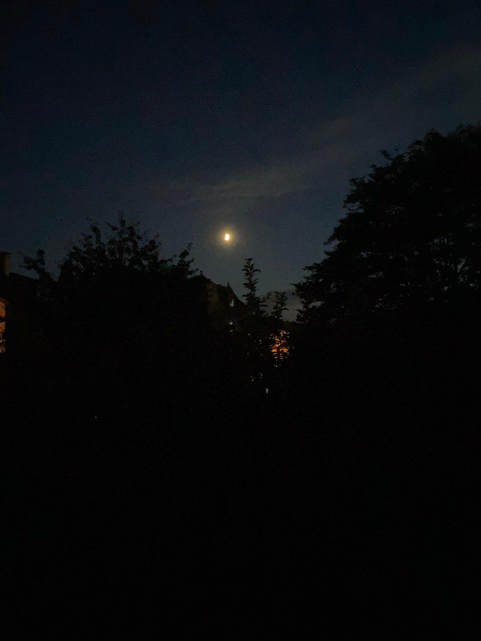 The Moon over Bad Kissingen, Deutschland — first quarter, Lunar Day 9