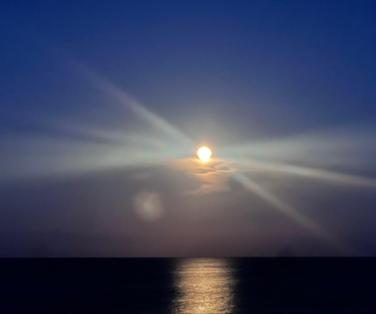 The Moon over Budens, Portugal — full moon, Lunar Day 16