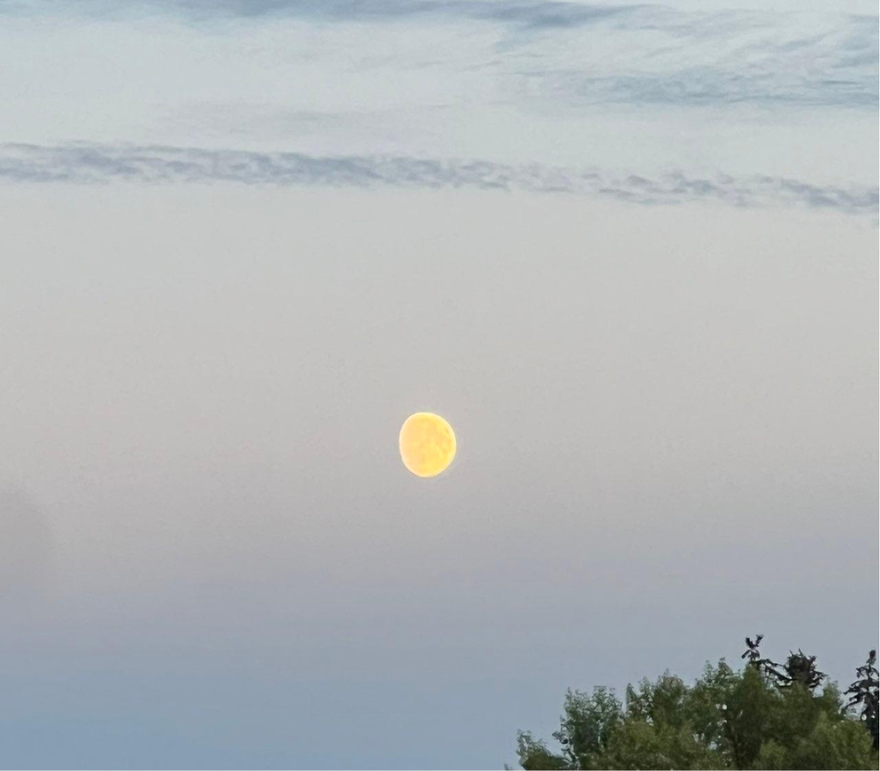 The Moon over Mühlhausen/Thüringen, Deutschland — waxing gibbous, Lunar Day 13
