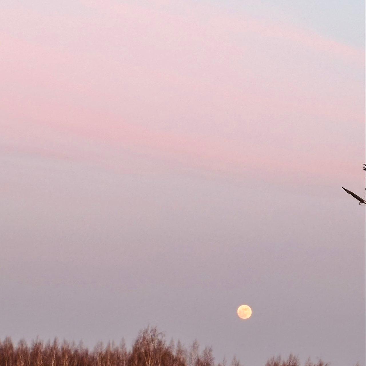The Moon over Puntuzai, Lithuania — full moon, Lunar Day 15