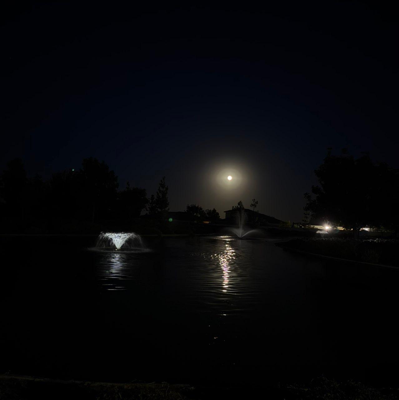 The Moon over Bakersfield, United States — full moon, Lunar Day 16