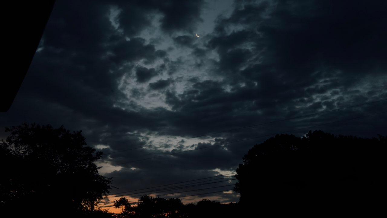 The Moon over North Haven, United States — new moon, Lunar Day 1