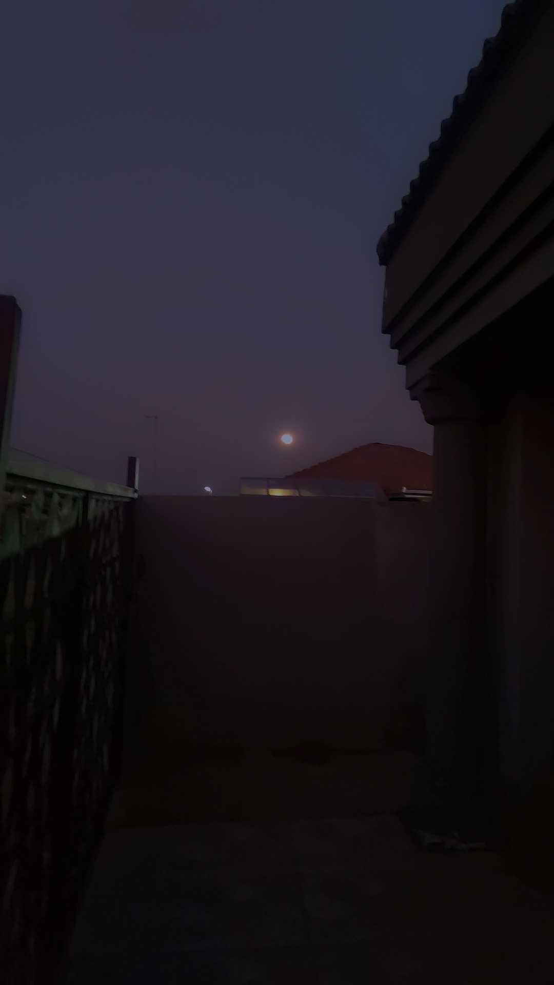 The Moon over Vosloorus, South Africa — full moon, Lunar Day 16