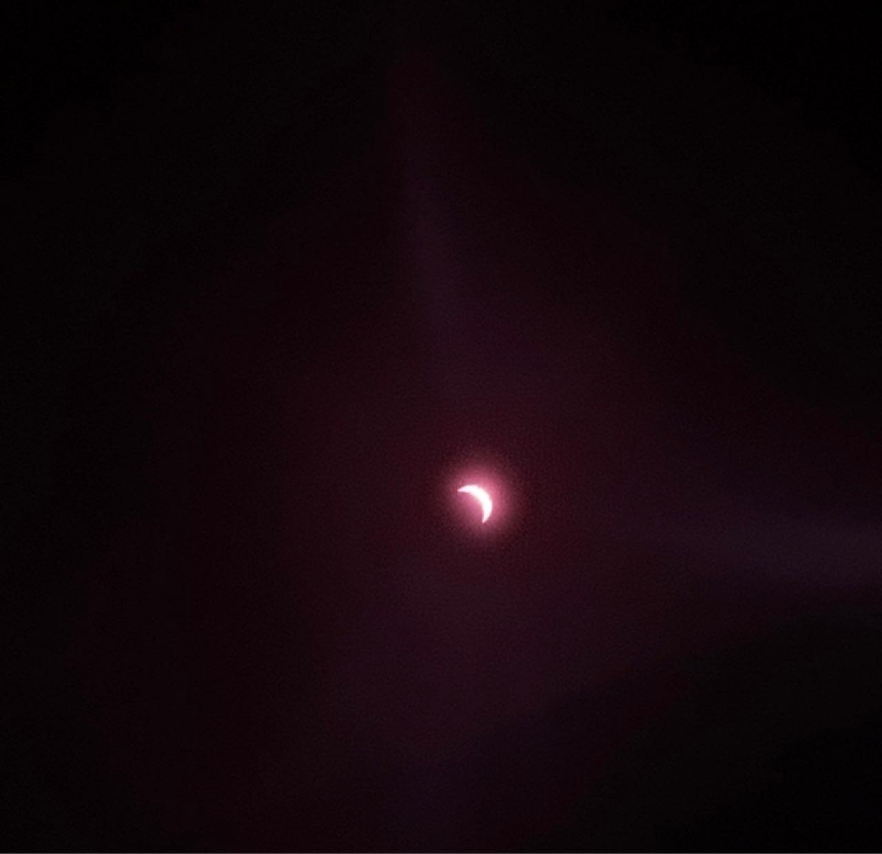 The Moon over Ciudad Juárez, México — new moon, Lunar Day 1