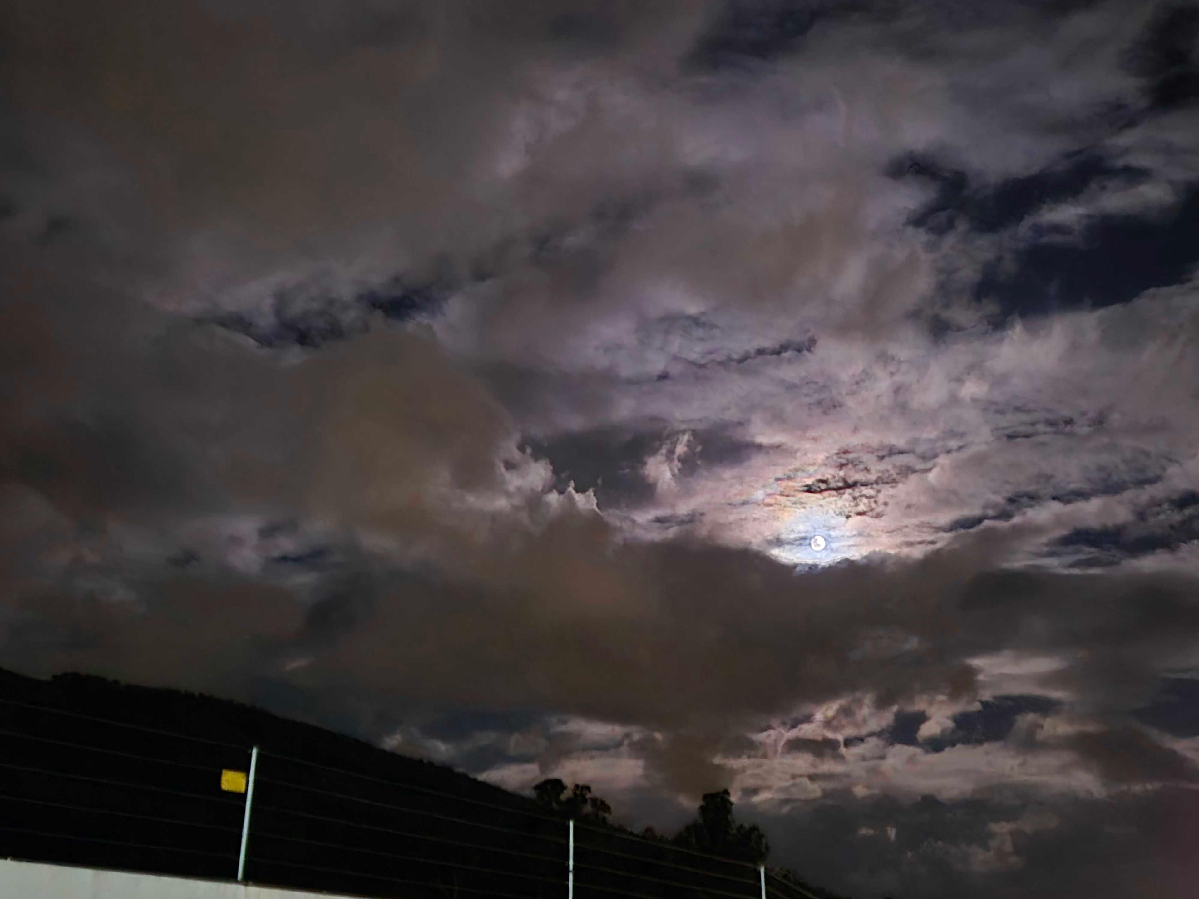 The Moon over Quito, Ecuador — full moon, Lunar Day 16
