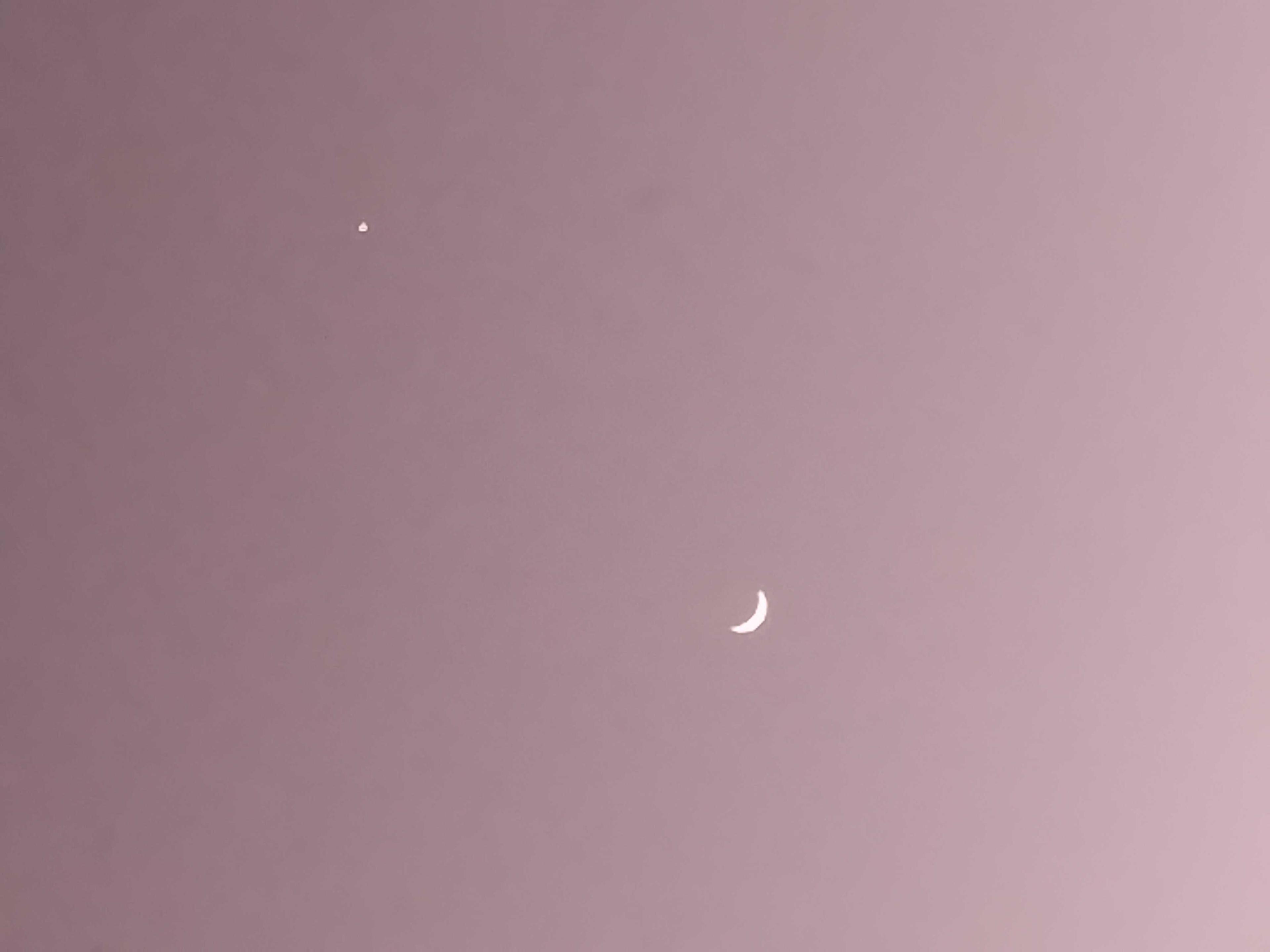 The Moon over Taupō, New Zealand — waxing crescent, Lunar Day 4