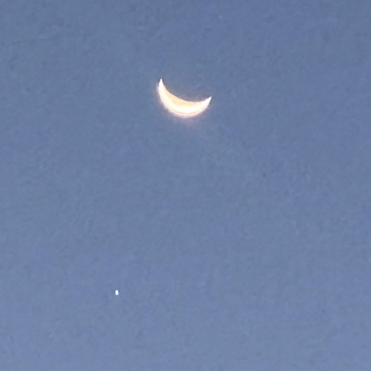 The Moon over Irigny, France — waning crescent, Lunar Day 26