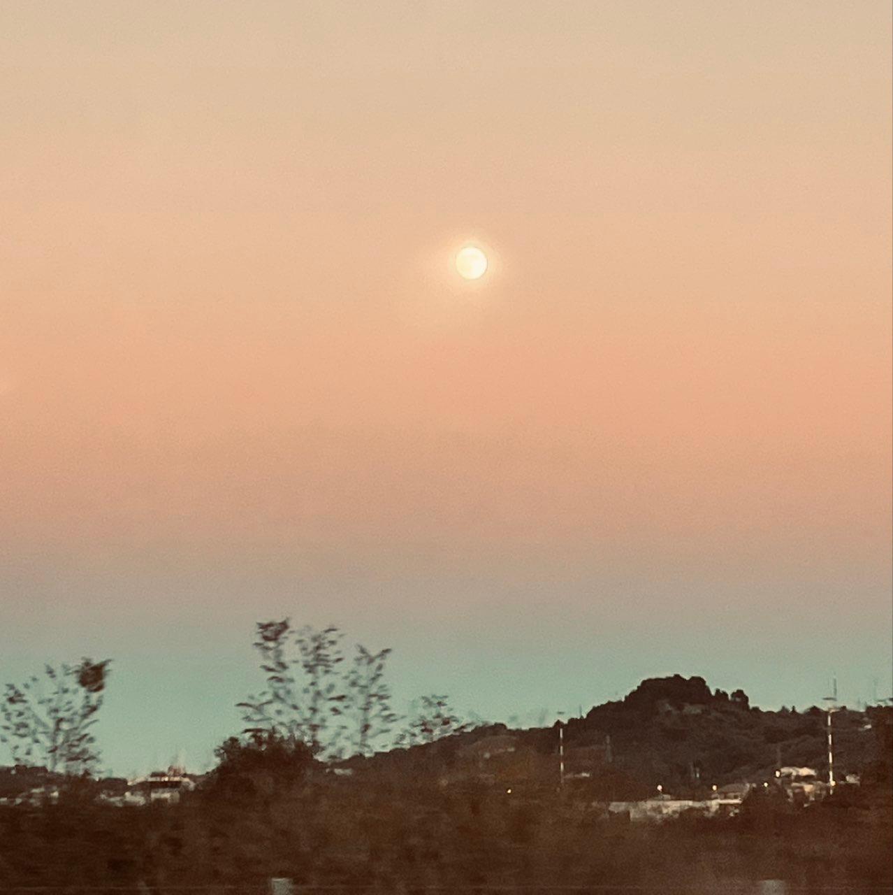 The Moon over Pescara, Italia — full moon, Lunar Day 15