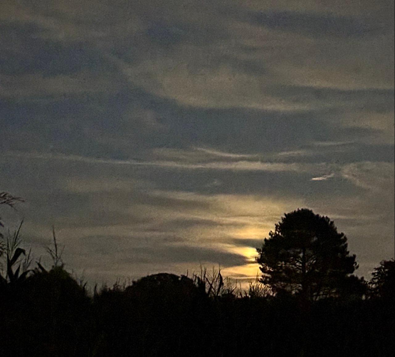 The Moon over Halstenbek, Deutschland — full moon, Lunar Day 18
