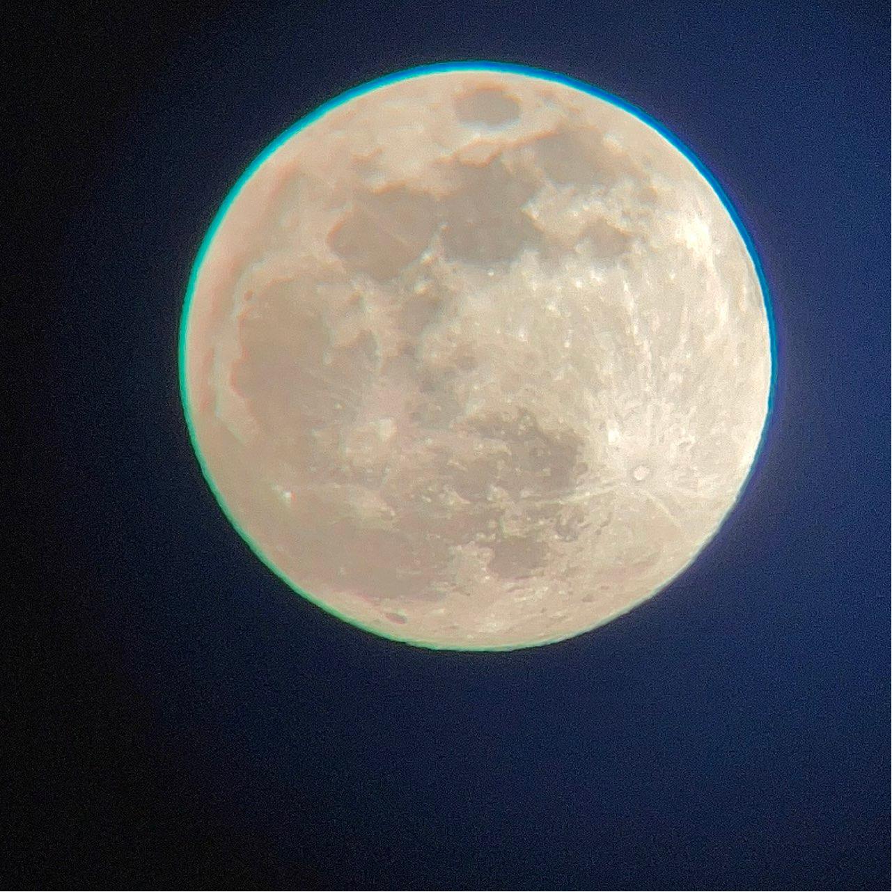 The Moon over Le Havre, France — full moon, Lunar Day 15