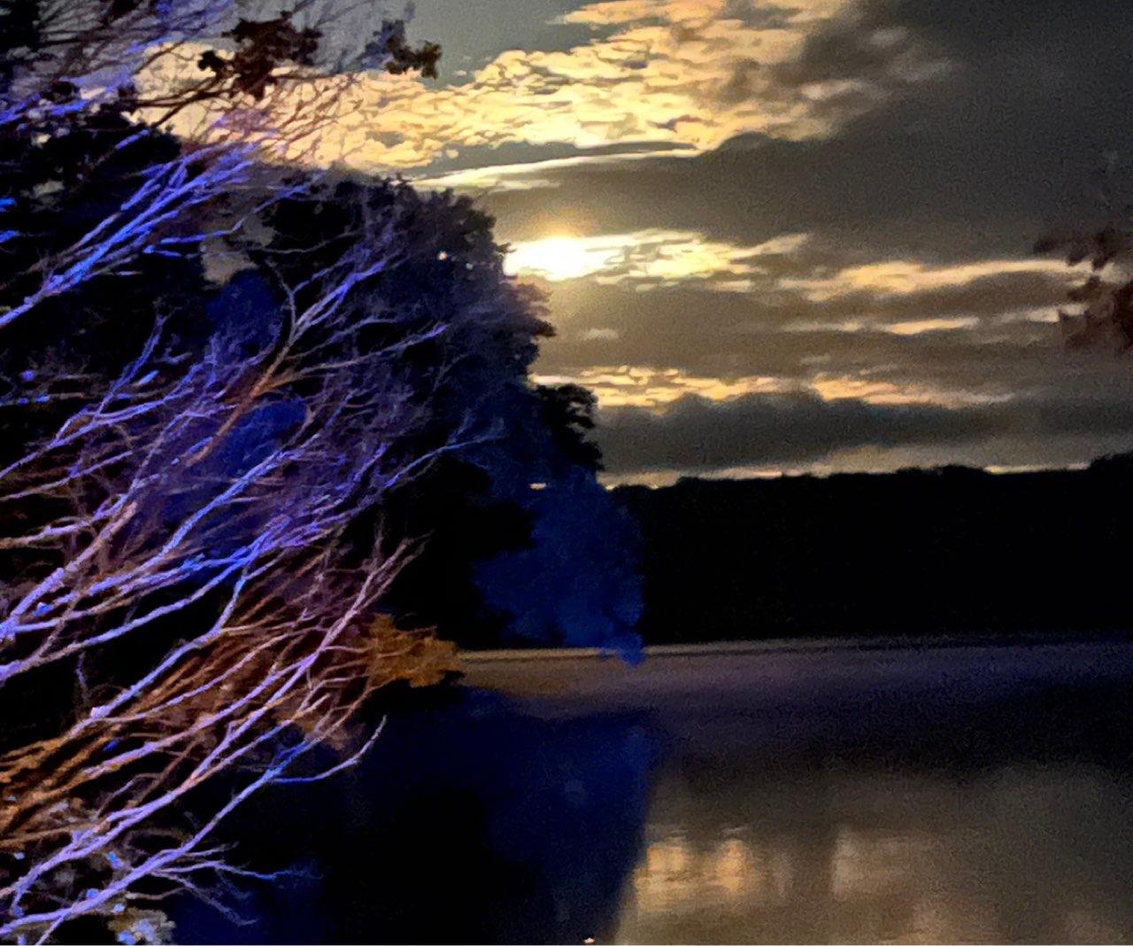 The Moon over Ouroux-en-Morvan, France — waning gibbous, Lunar Day 19