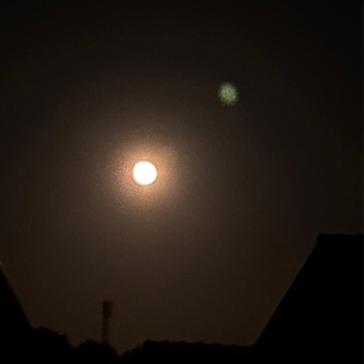 The Moon over Marzan, France — full moon, Lunar Day 18