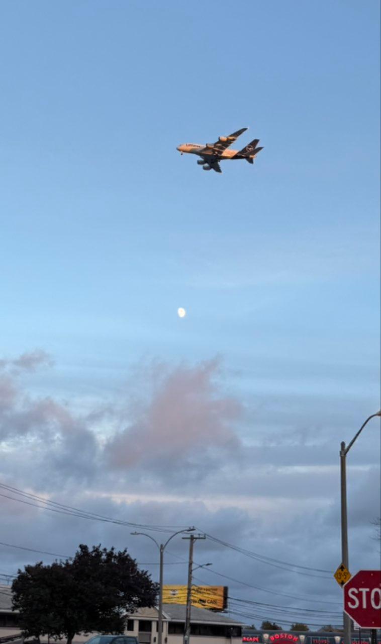 The Moon over Boston, United States — waxing gibbous, Lunar Day 12