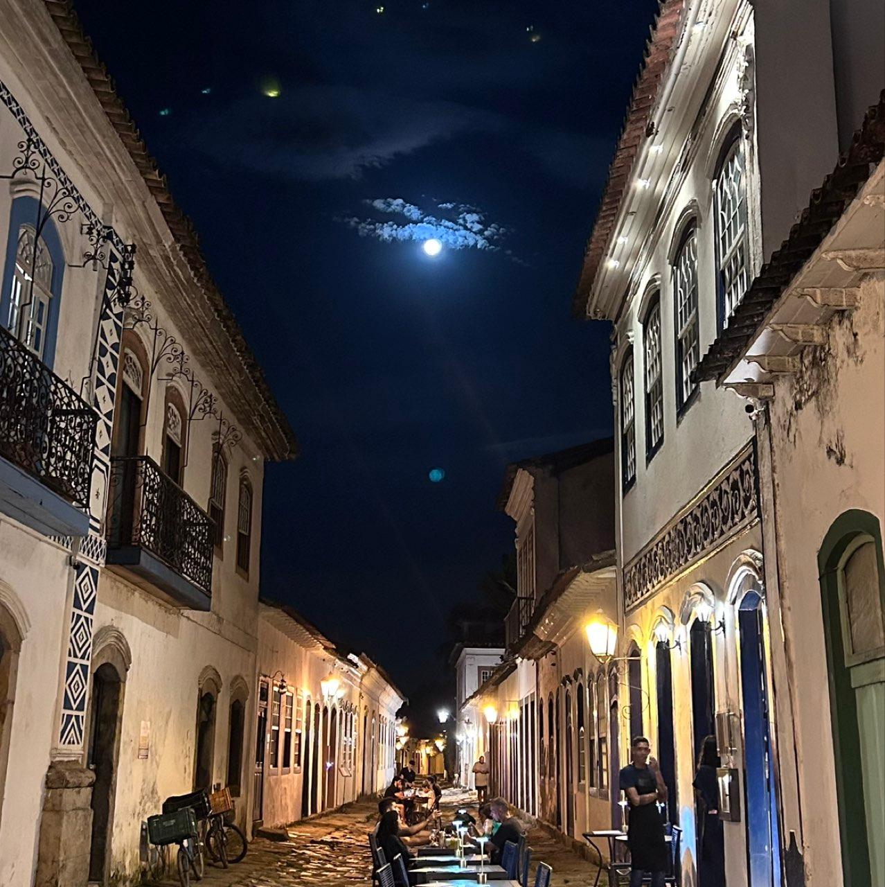 The Moon over Paraty, Brazil — full moon, Lunar Day 16