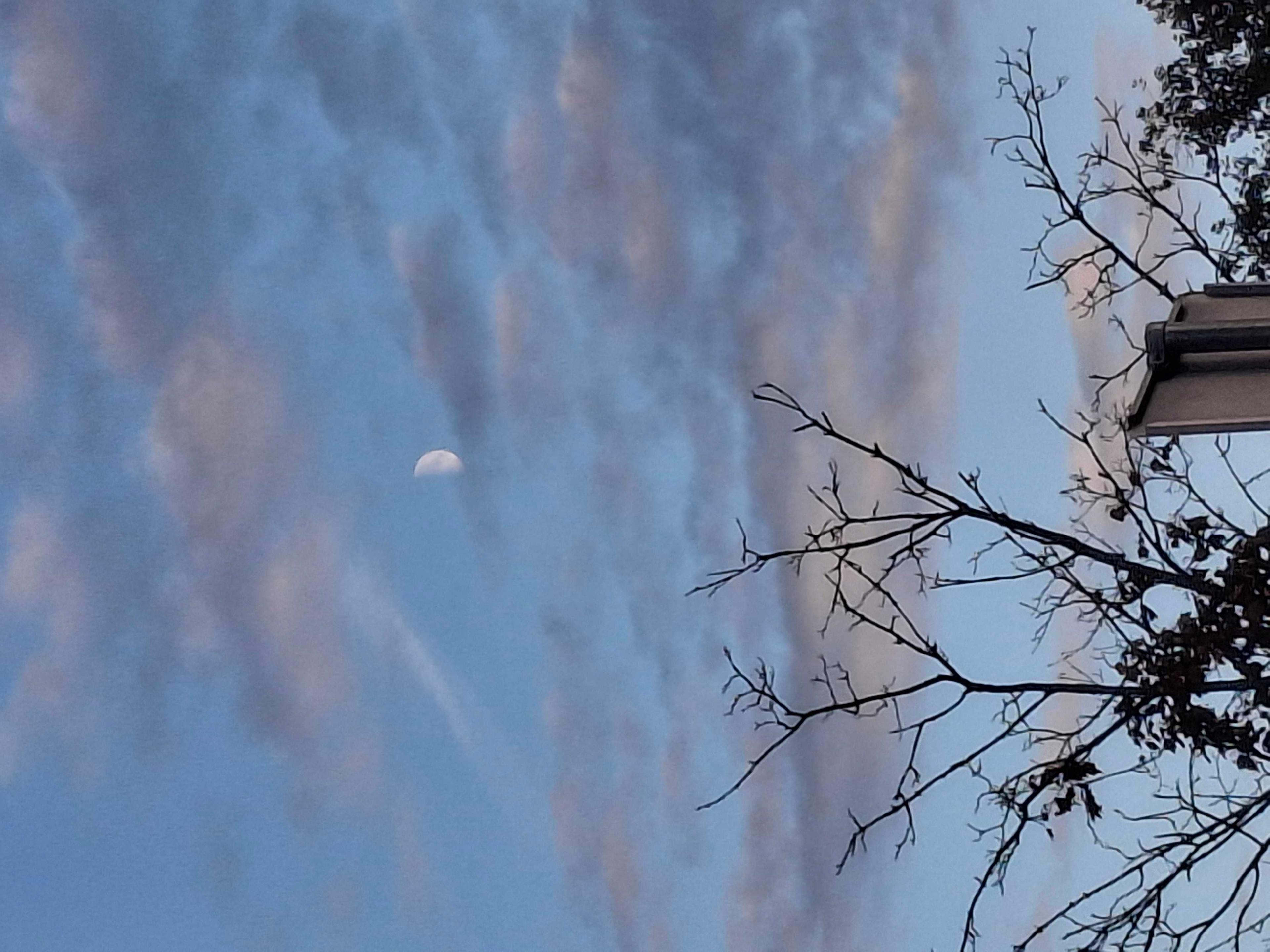 The Moon over Zagreb, Croatia — first quarter, Lunar Day 9