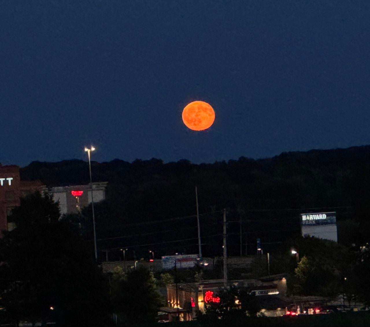 The Moon over Beachwood, United States — full moon, Lunar Day 17