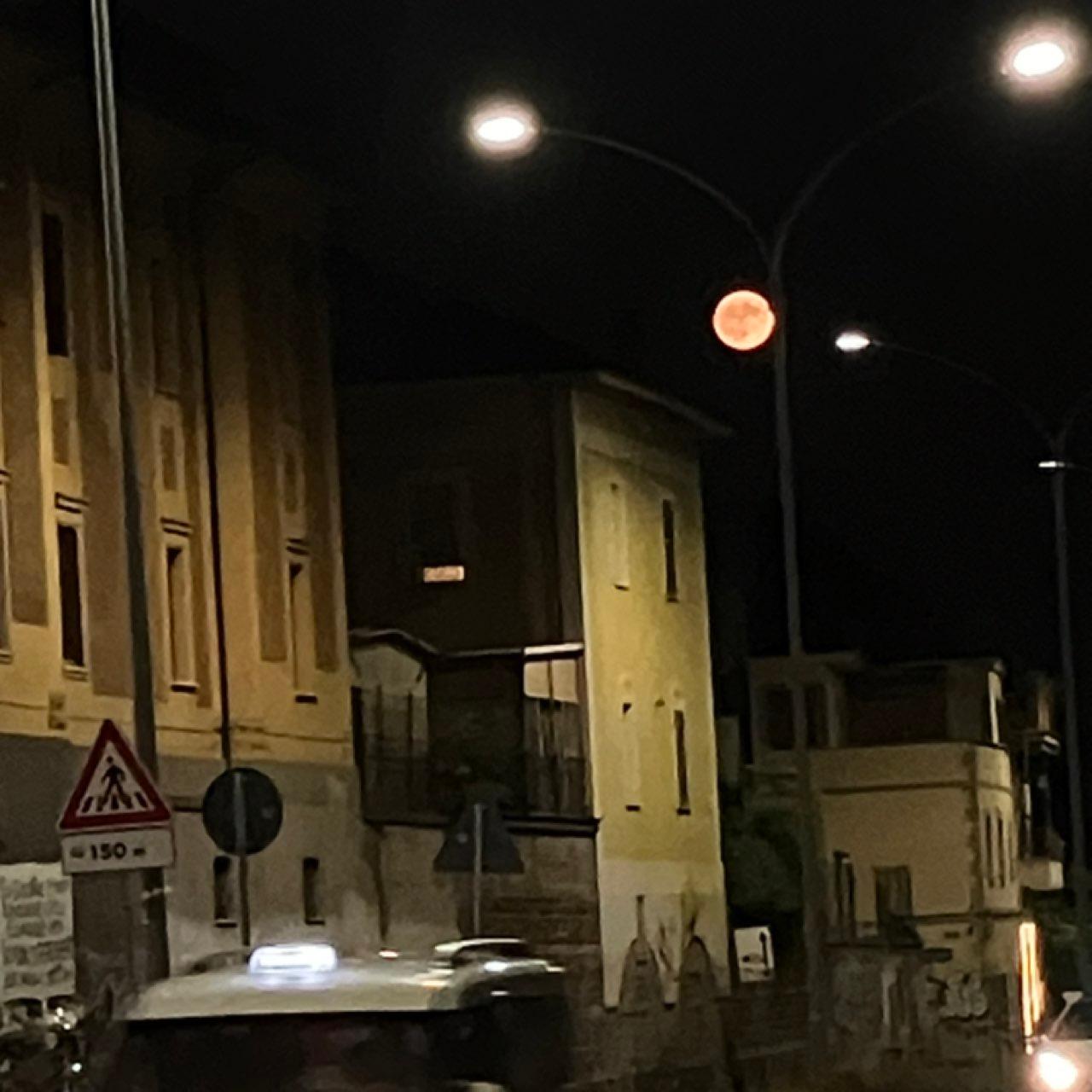 The Moon over Rome, Italy — full moon, Lunar Day 16