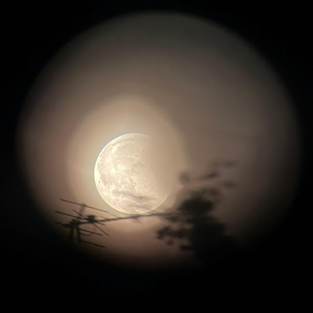 The Moon over Jarrow, United Kingdom — full moon, Lunar Day 16