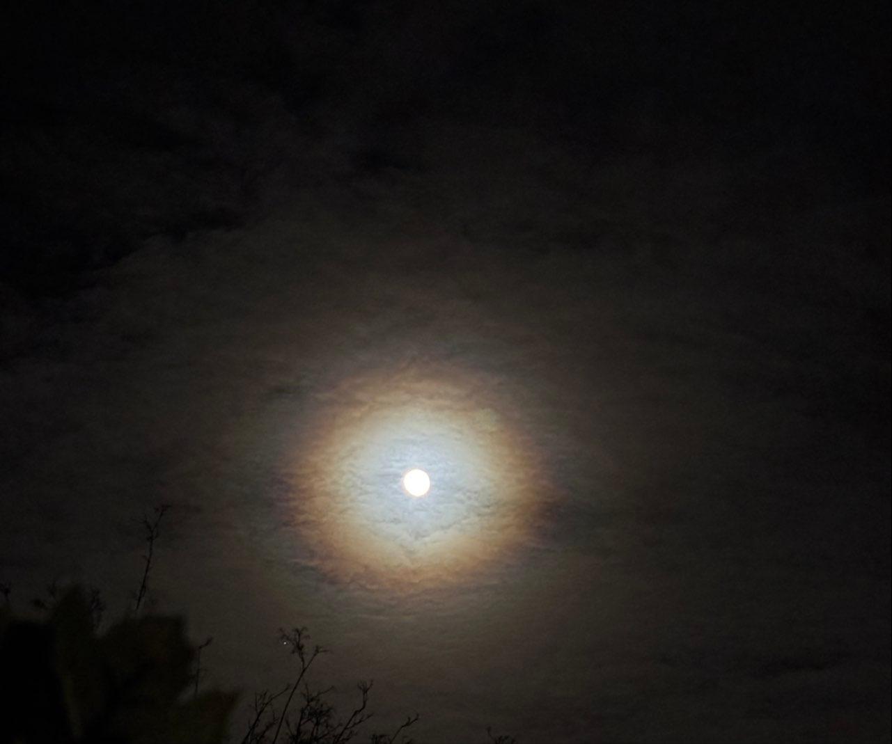 The Moon over Frankfurt am Main, Deutschland — full moon, Lunar Day 15