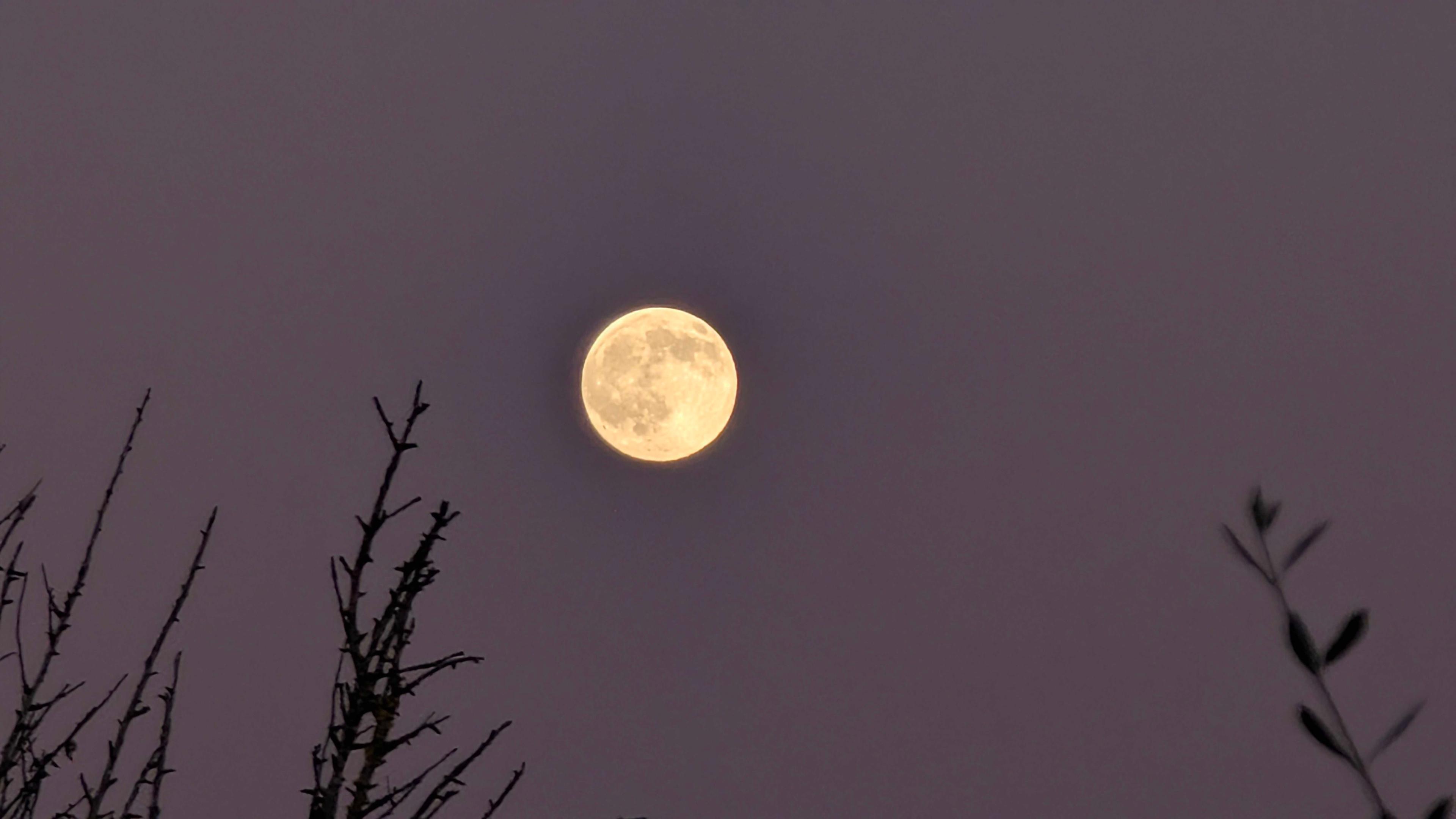 The Moon over Binissalem, Spain — full moon, Lunar Day 16