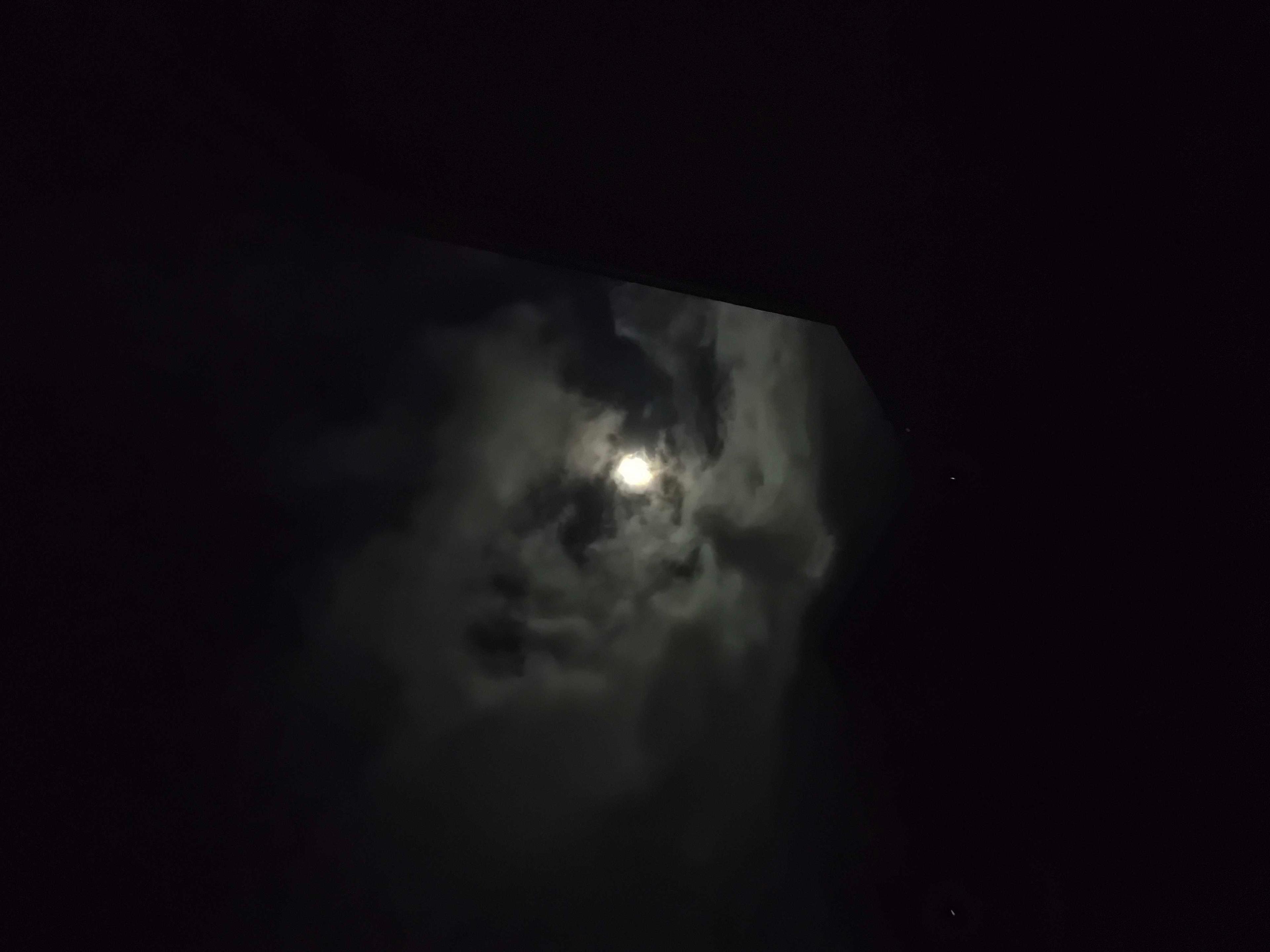 The Moon over McKinleyville, United States — full moon, Lunar Day 16