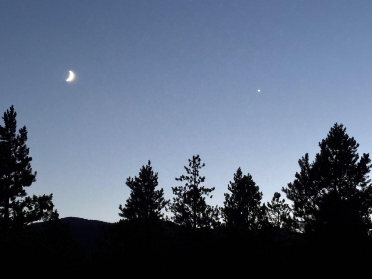 The Moon over Winter Park, United States — waxing crescent, Lunar Day 5