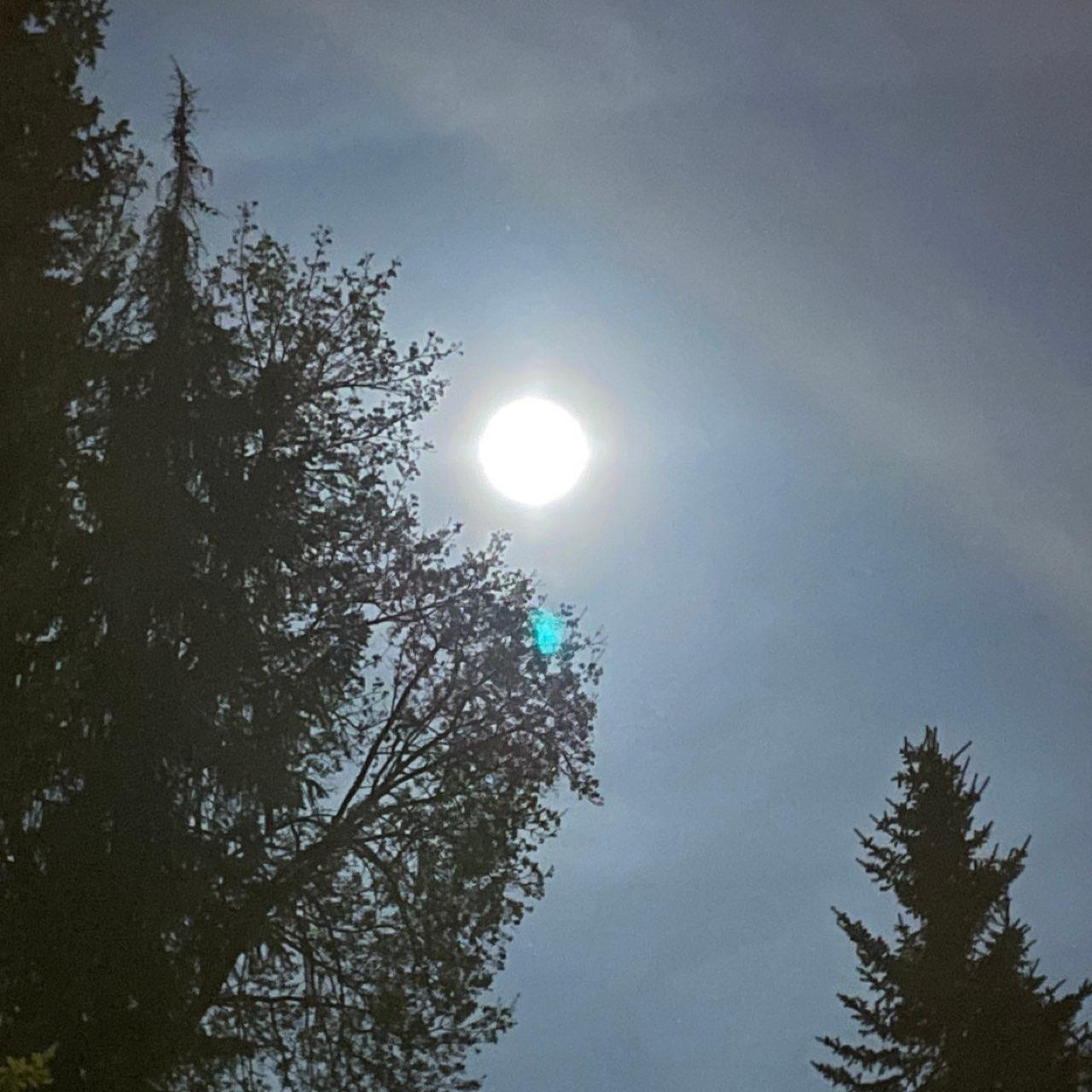 The Moon over Bad Kissingen, Deutschland — full moon, Lunar Day 14