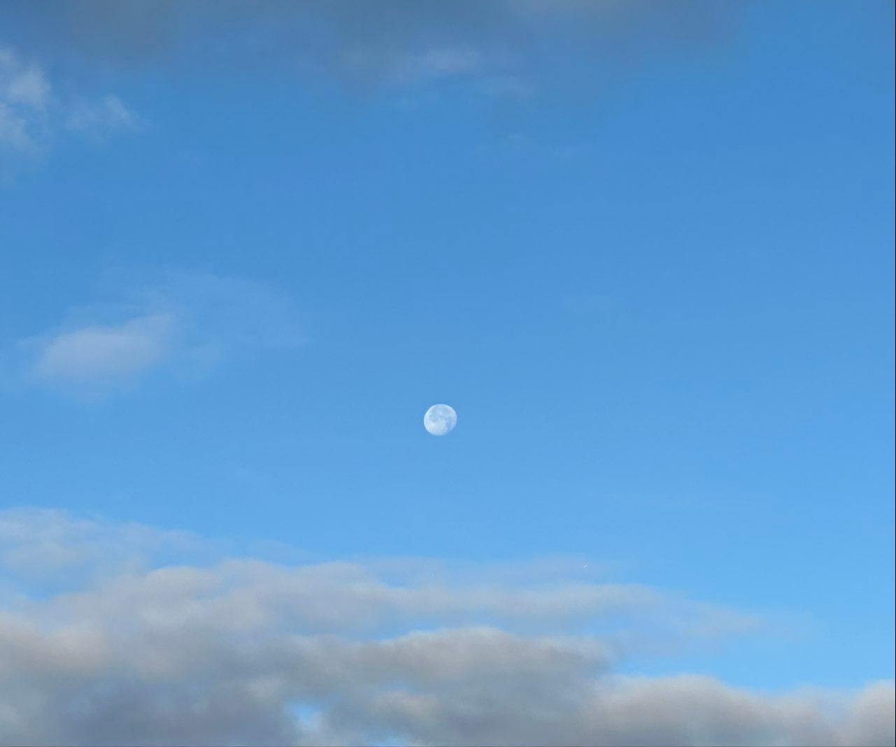 The Moon over Halstenbek, Deutschland — waning gibbous, Lunar Day 18
