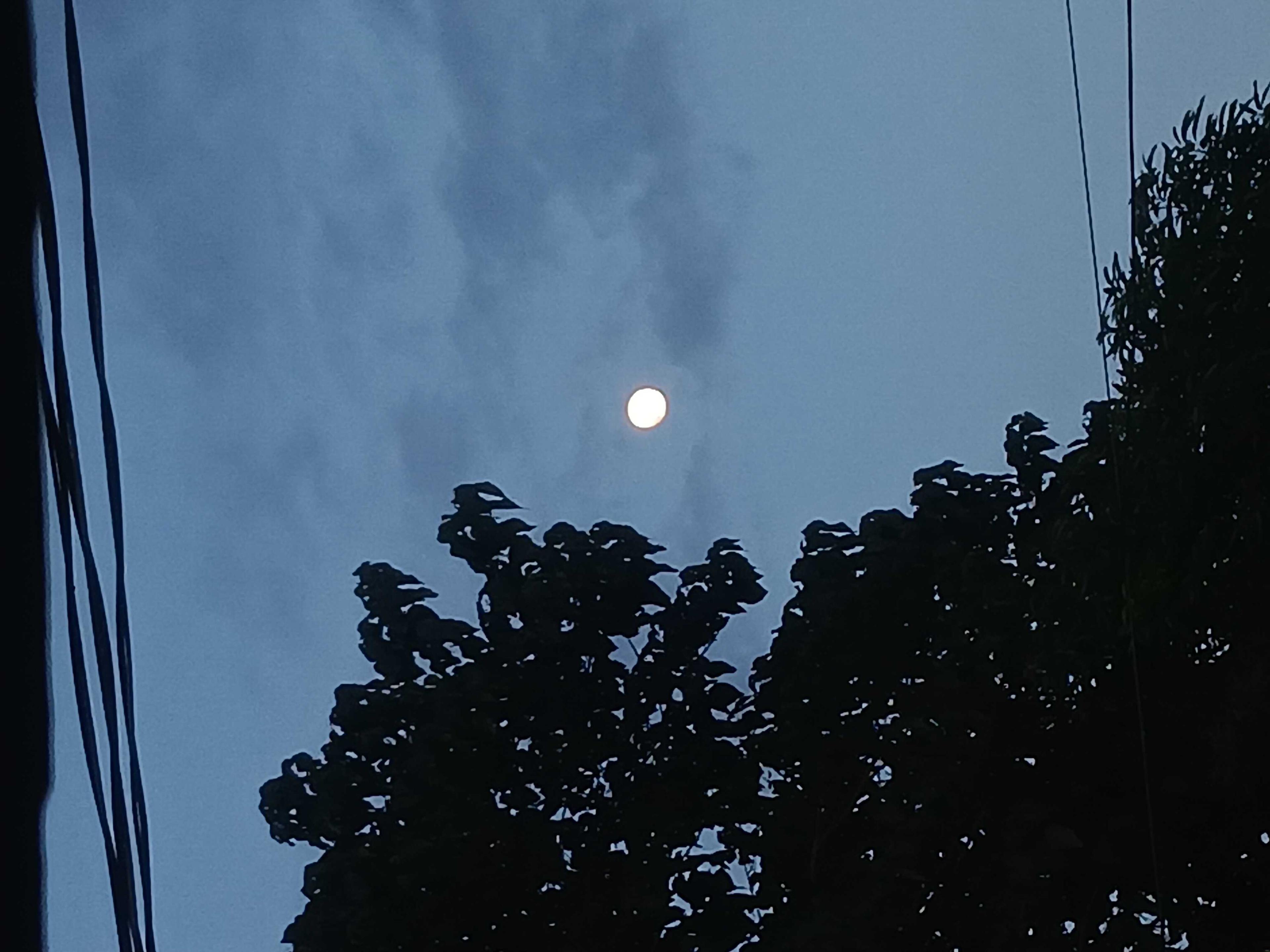 The Moon over Claveria, Philippines — waxing gibbous, Lunar Day 15
