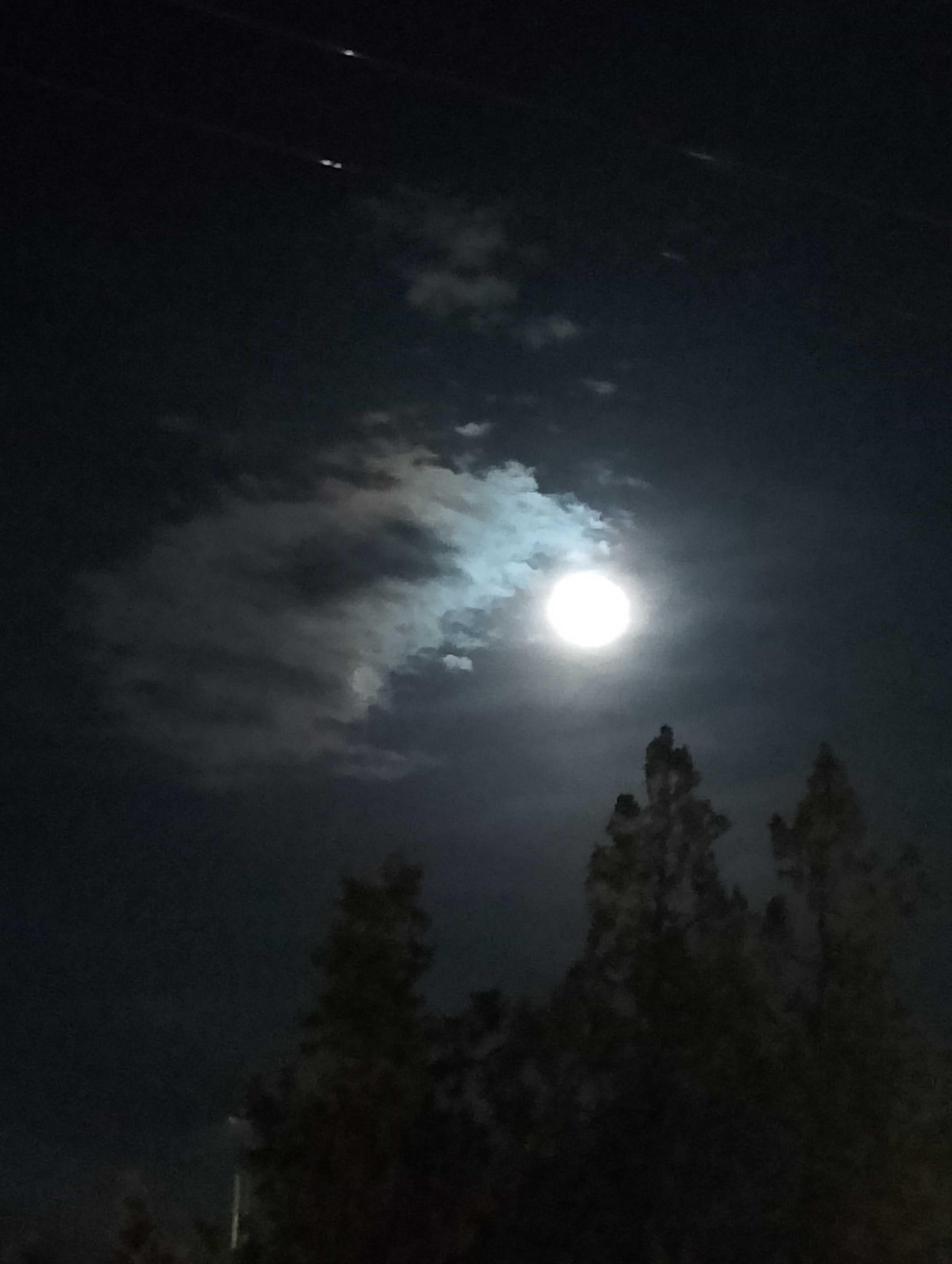 The Moon over Brașov, Romania — full moon, Lunar Day 15