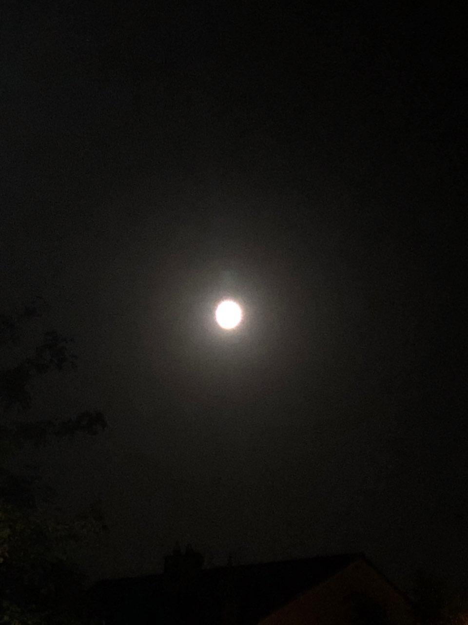 The Moon over Trim, Ireland — waxing gibbous, Lunar Day 13
