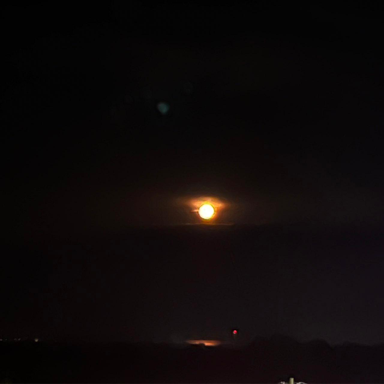 The Moon over Oshawa, Canada — full moon, Lunar Day 16