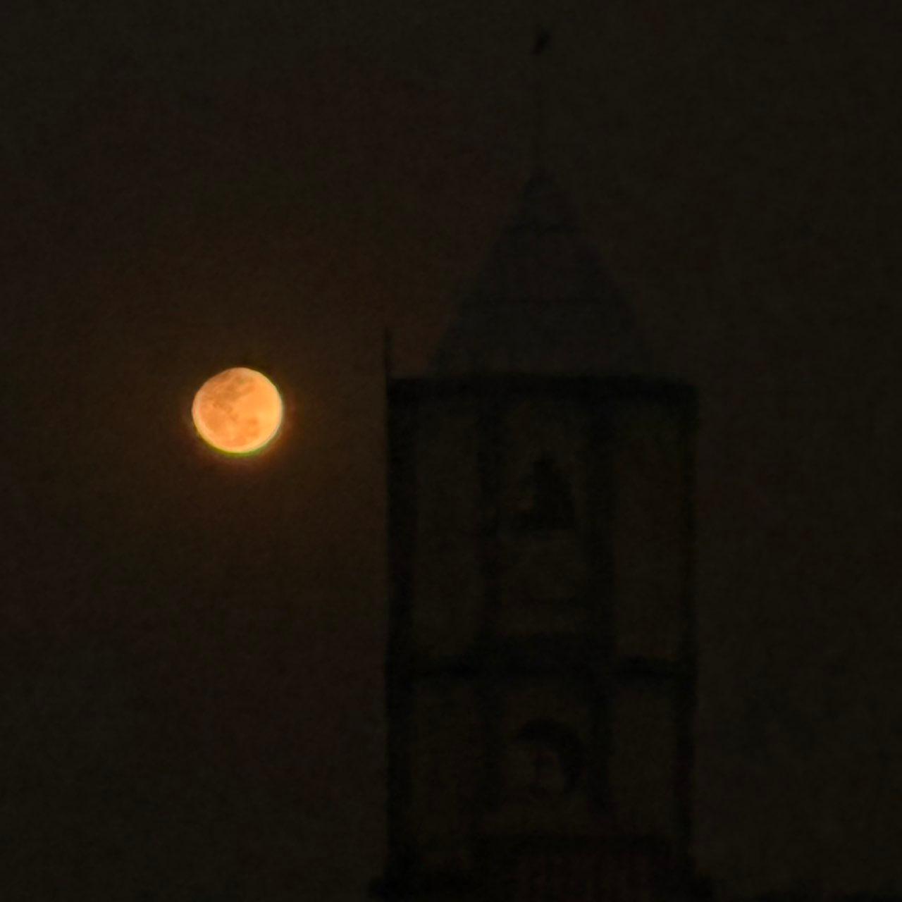 The Moon over Nagpur, India — full moon, Lunar Day 15
