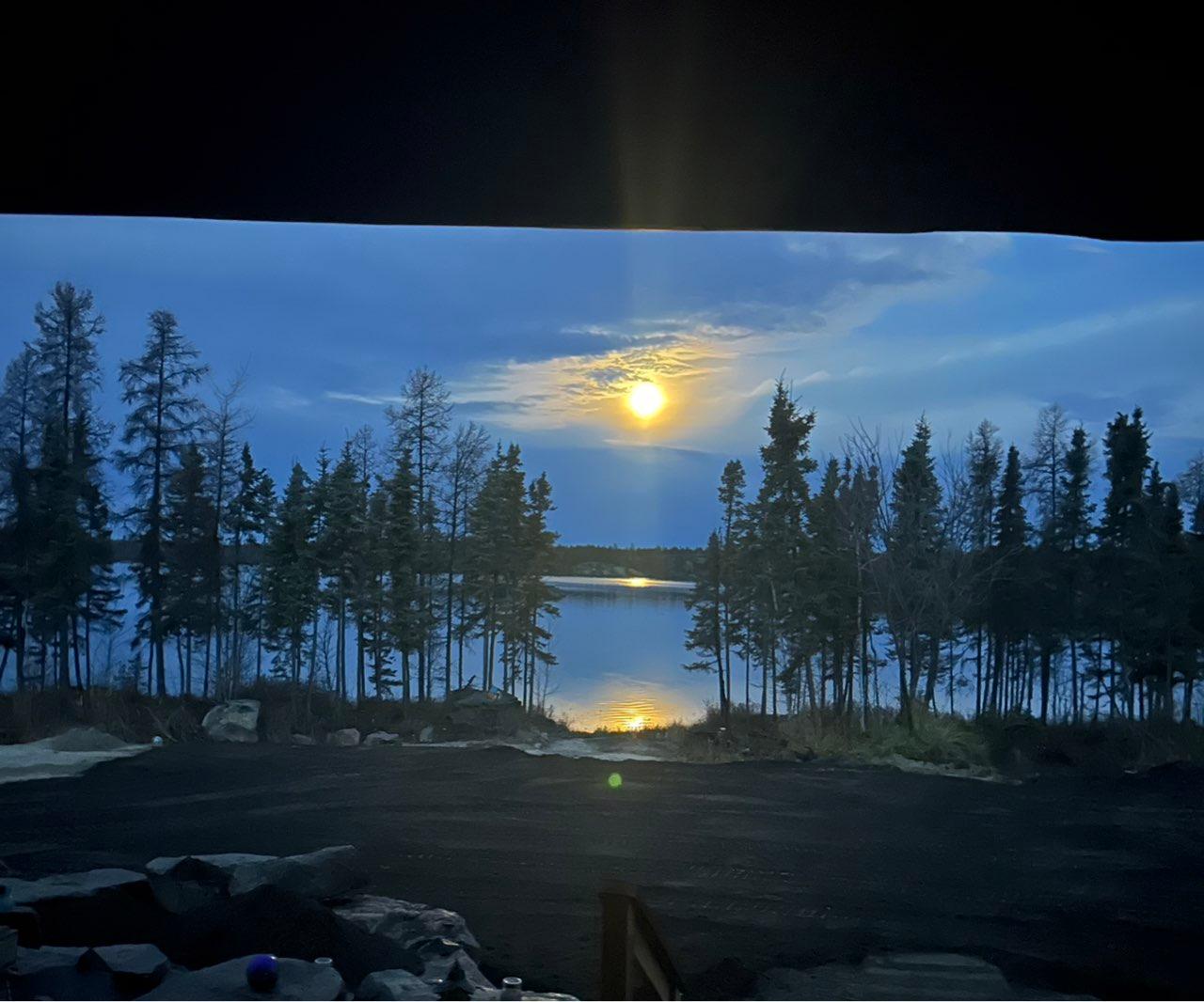 The Moon over Yellowknife, Canada — full moon, Lunar Day 13