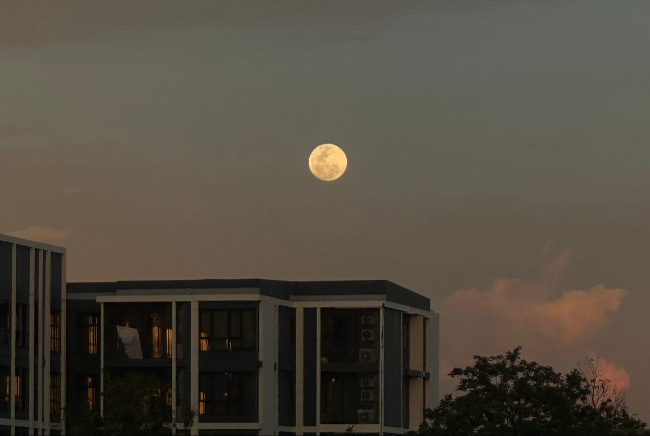 The Moon over Bangkok, Thailand — full moon, Lunar Day 15