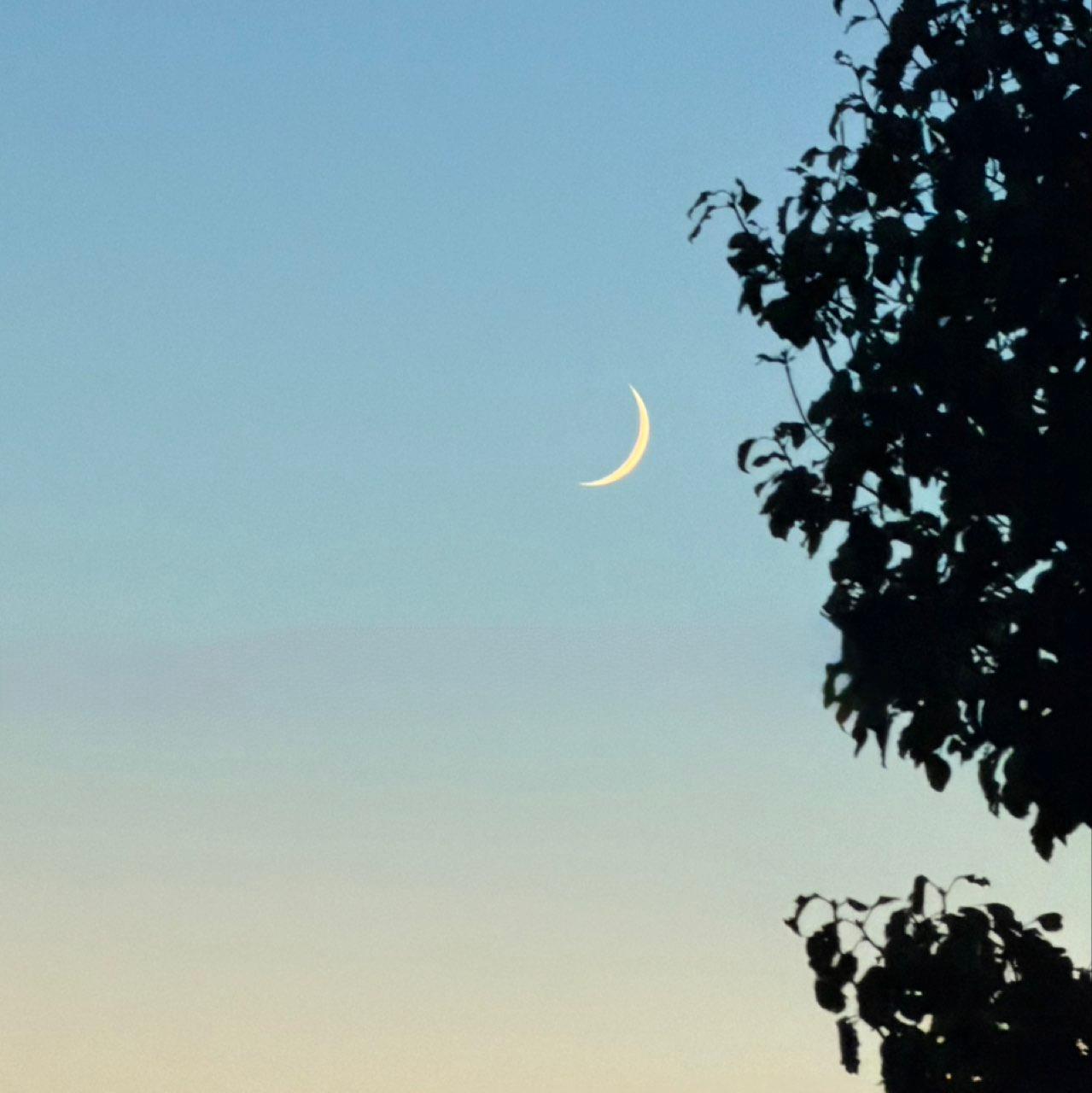 The Moon over Inola, United States — waxing crescent, Lunar Day 3