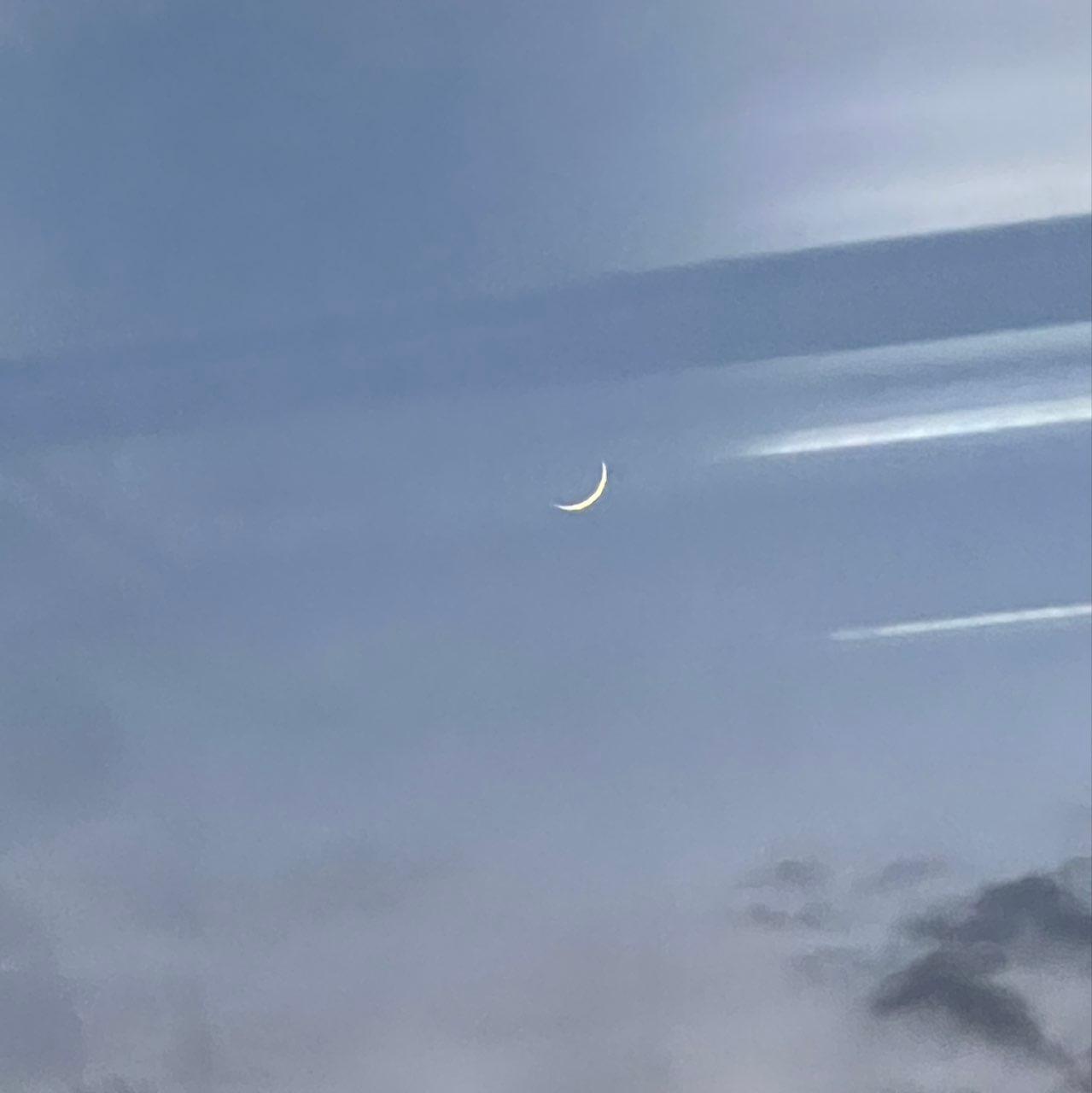 The Moon over Mühlhausen/Thüringen, Deutschland — waxing crescent, Lunar Day 3
