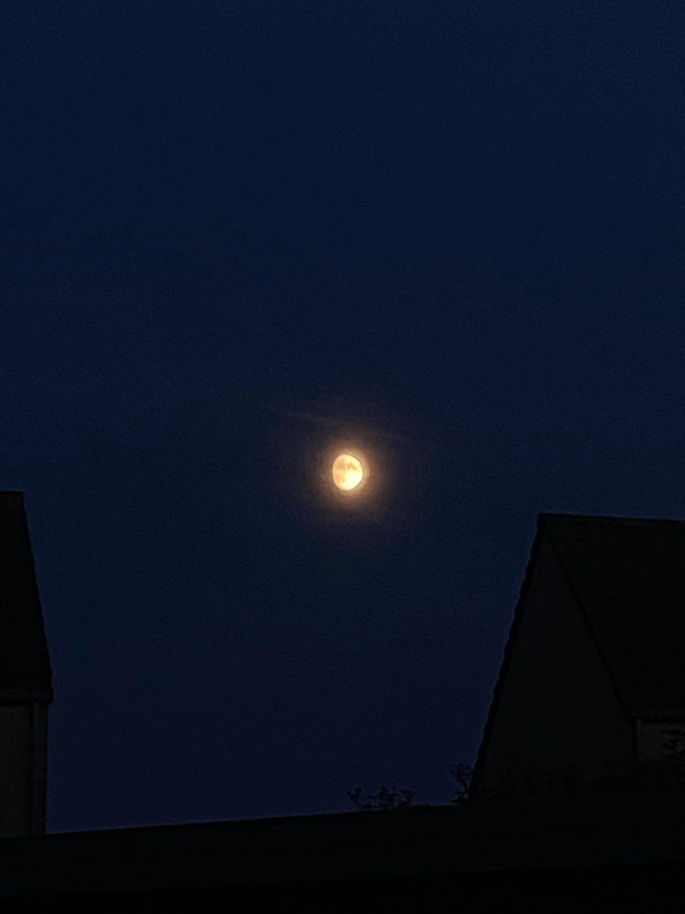 The Moon over Deinze, België — waxing gibbous, Lunar Day 13