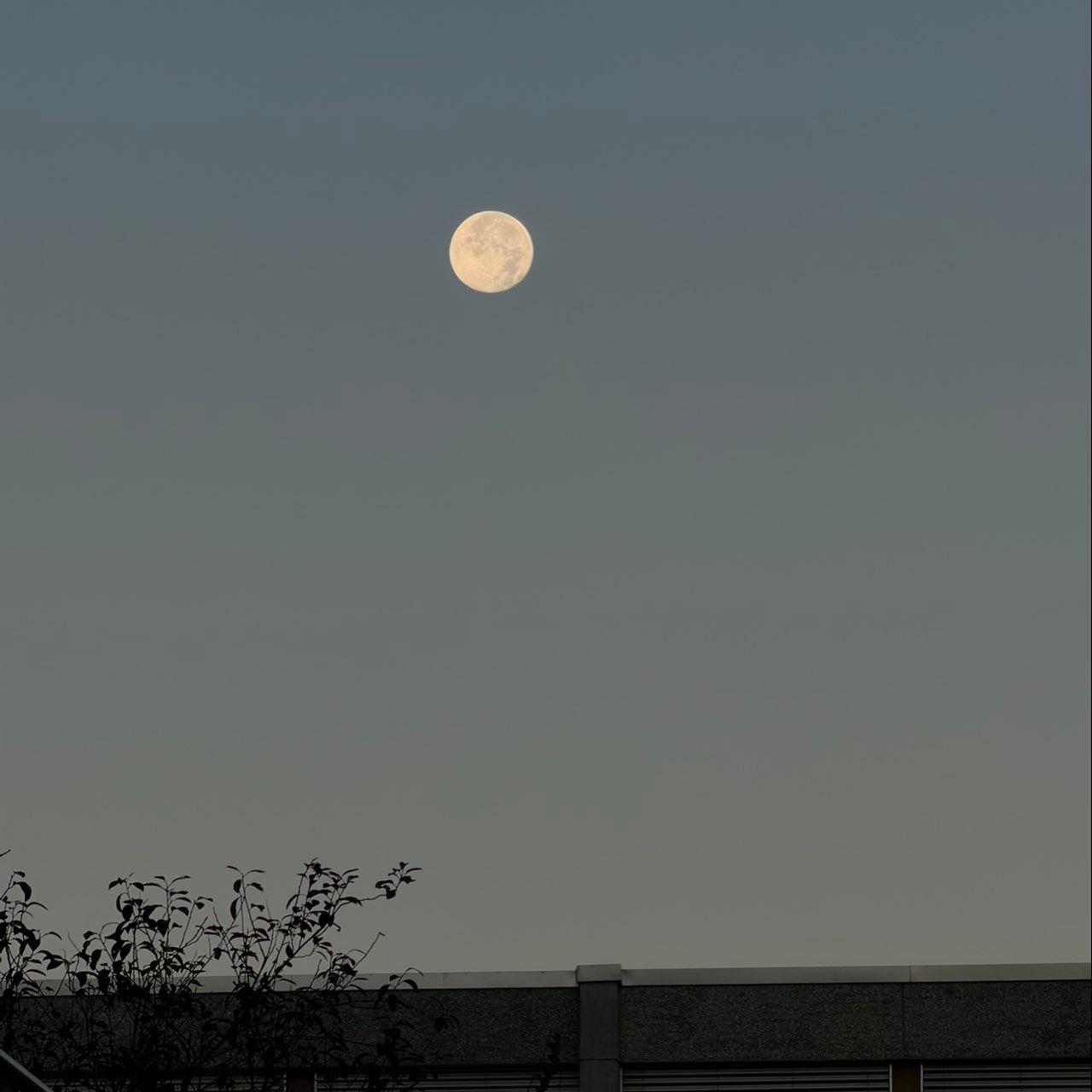 The Moon over Altendorf, Schweiz — full moon, Lunar Day 17
