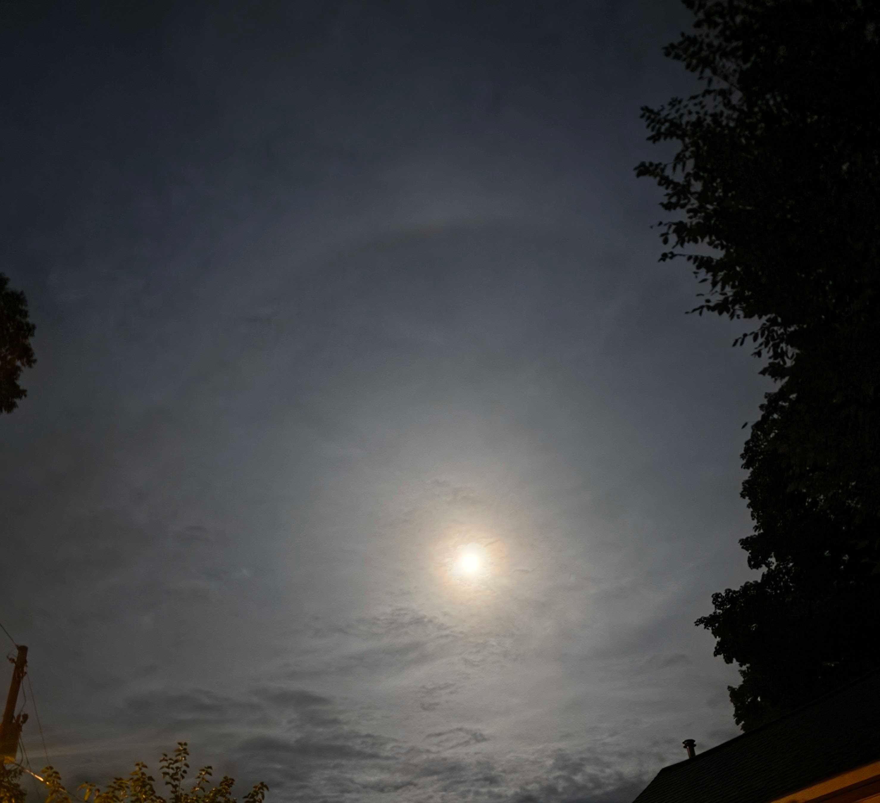The Moon over Saratoga Springs, United States — full moon, Lunar Day 17