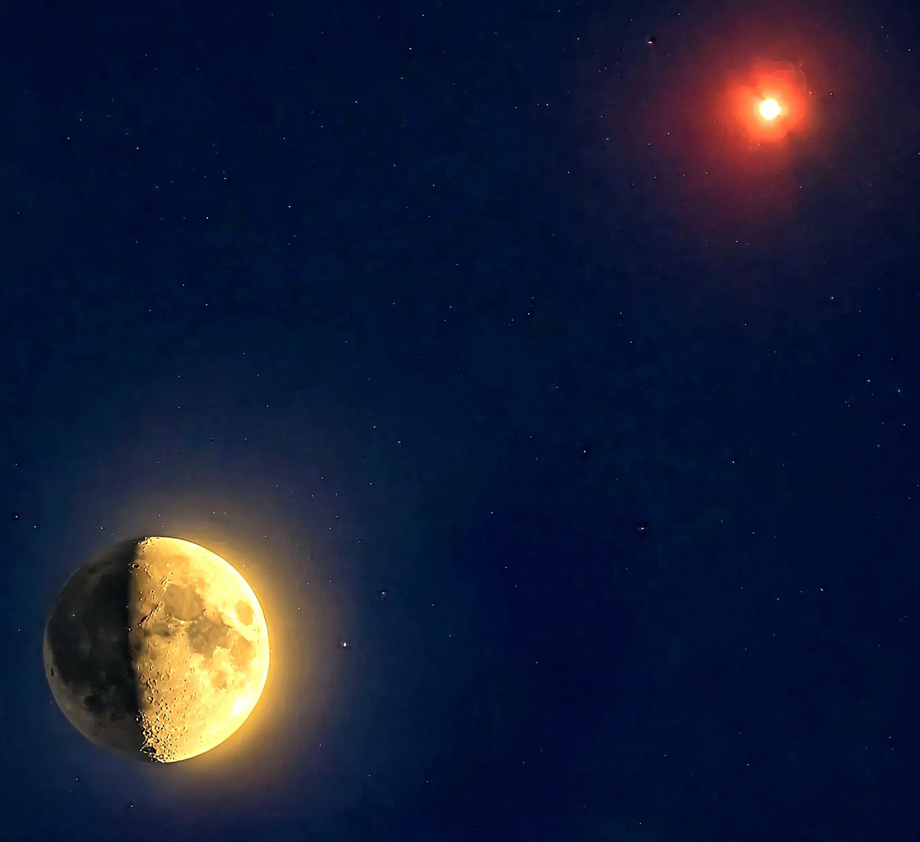 The Moon over Montello, United States — waxing gibbous, Lunar Day 12
