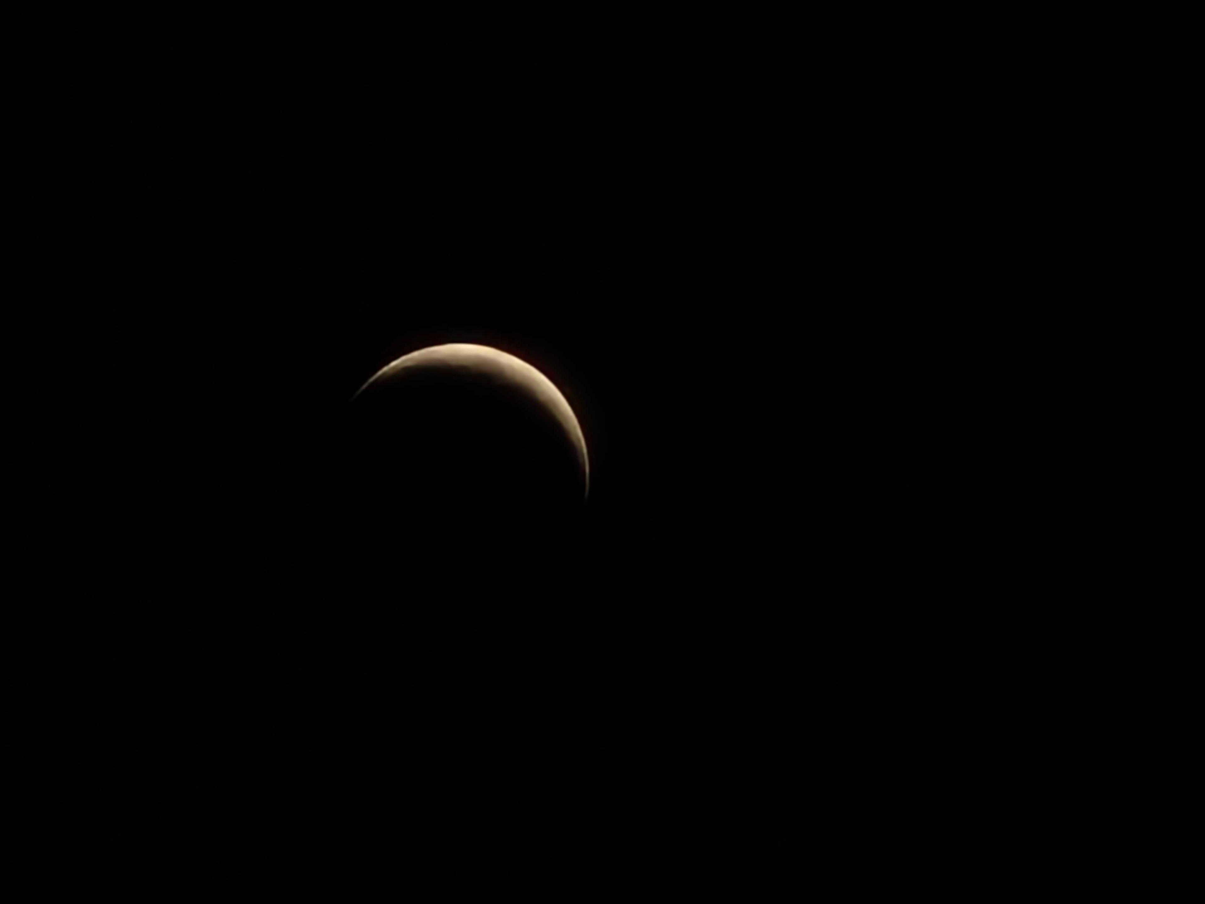 The Moon over Lafayette, United States — waxing crescent, Lunar Day 4